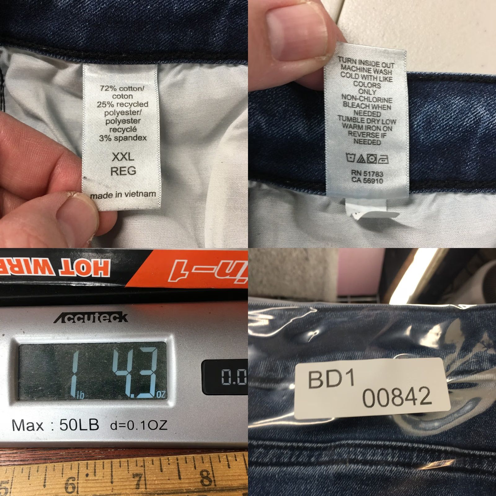 Vintage M Jeans by Maurices Cropped Jeans Womens 2XL Blue Denim Zip Slim Regular Modern Classic Size 40" / US 18 - 11 Thumbnail