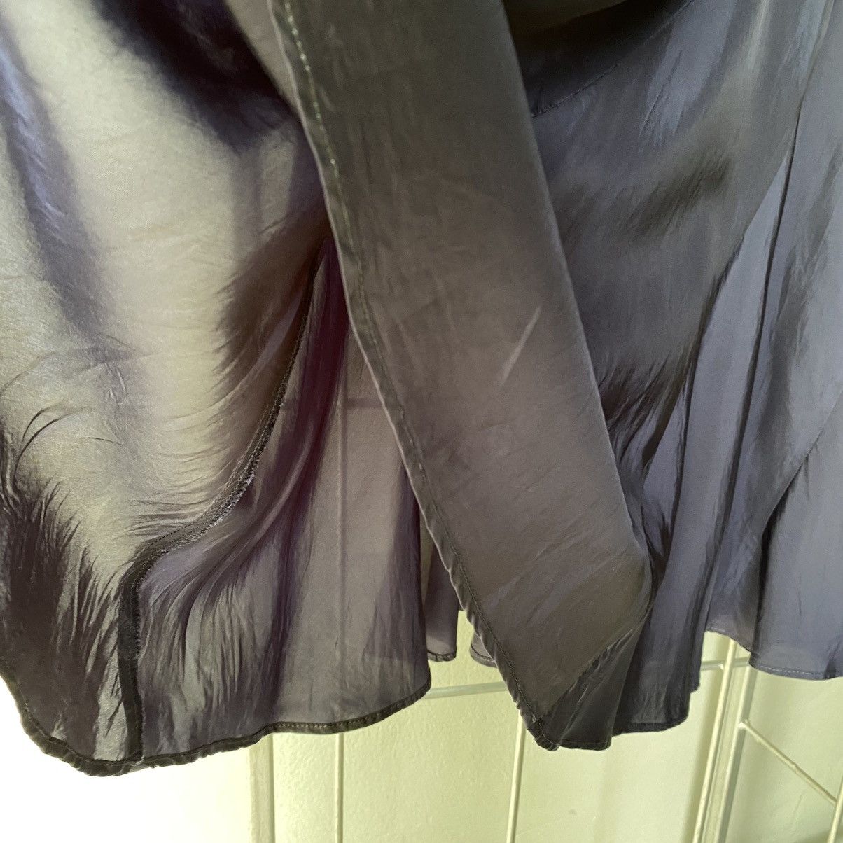 Comme des Garcons Comme des Garcons Navy-Black Silk Flare Skirt Size 25" / US 0 / IT 36 - 11 Thumbnail