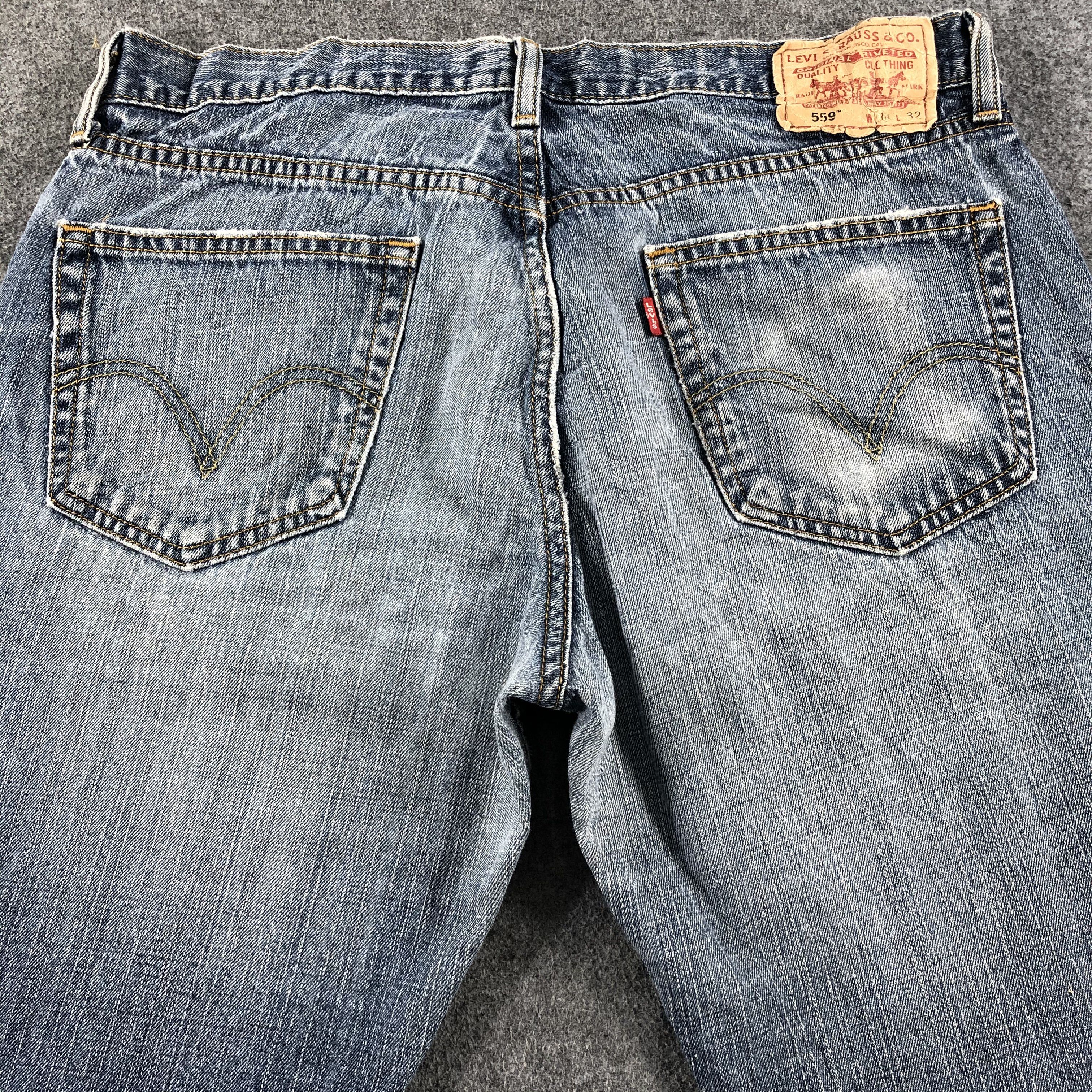 Levi's Vintage Blue Wash Levis 559 Jeans-J2670 Size US 34 / EU 50 - 4 Thumbnail