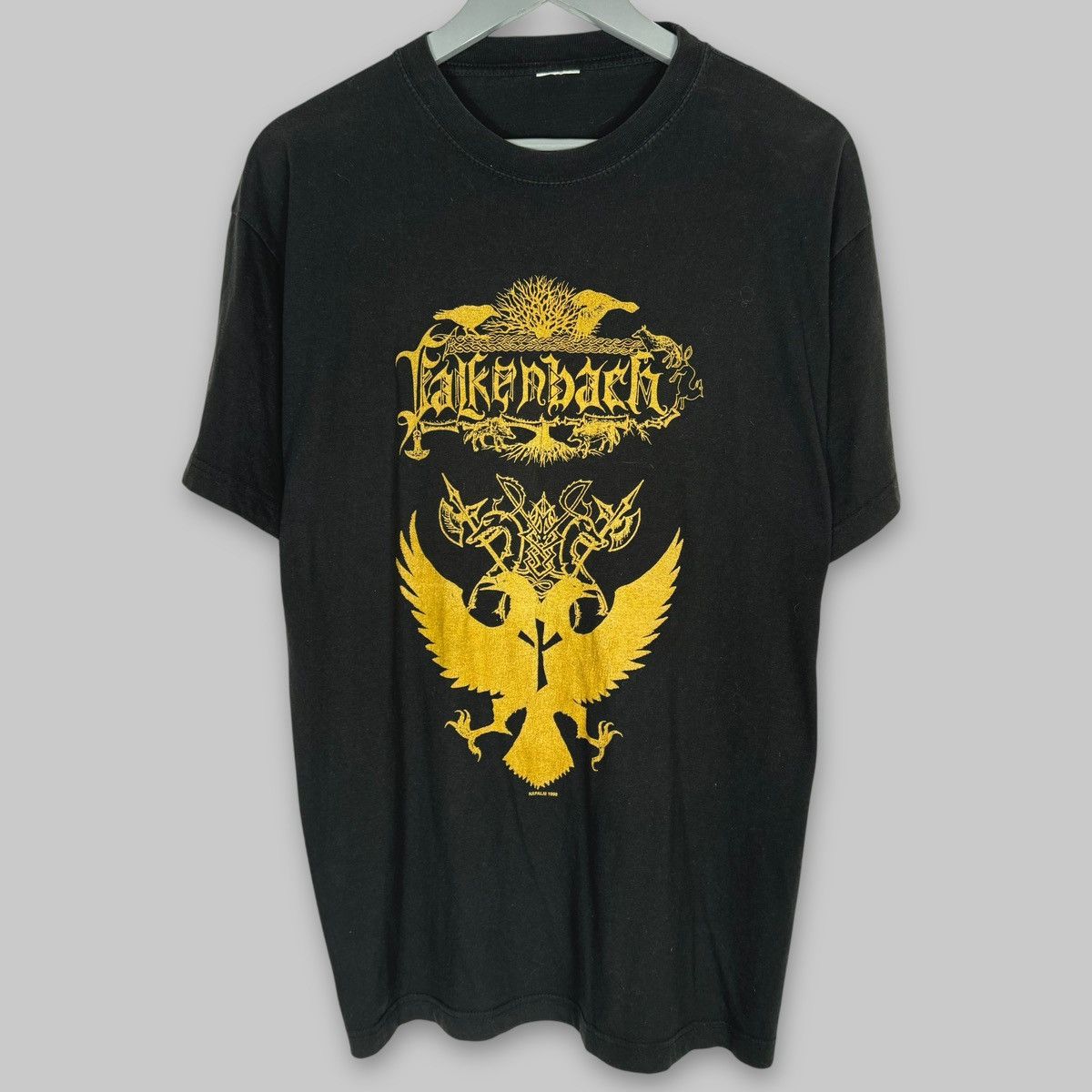 Band Tees Vintage 1998 Falkenbach Skaldic Art Napalm Metal T Shirt Size US XL / EU 56 / 4 - 1 Thumbnail