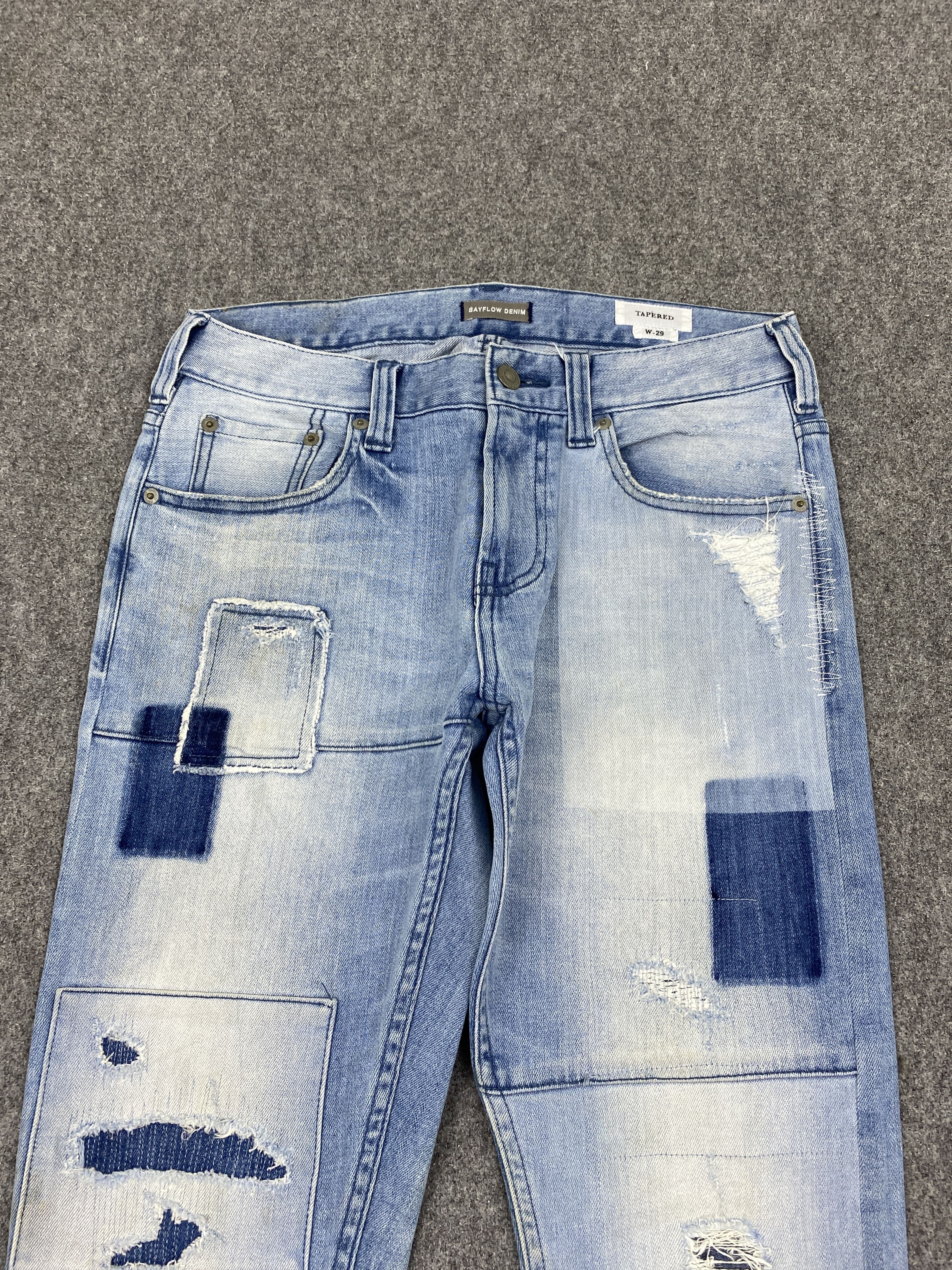 Japanese Brand Vintage Bayflow Denim Patches Skinny Jeans DP2720 Size US 30 / EU 46 - 2 Thumbnail