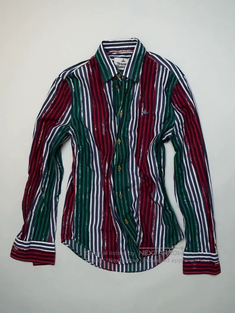 Vivienne Westwood Vivienne Westwood Drunkard Striped Shirt Size M / US 6-8 / IT 42-44 - 1 Thumbnail