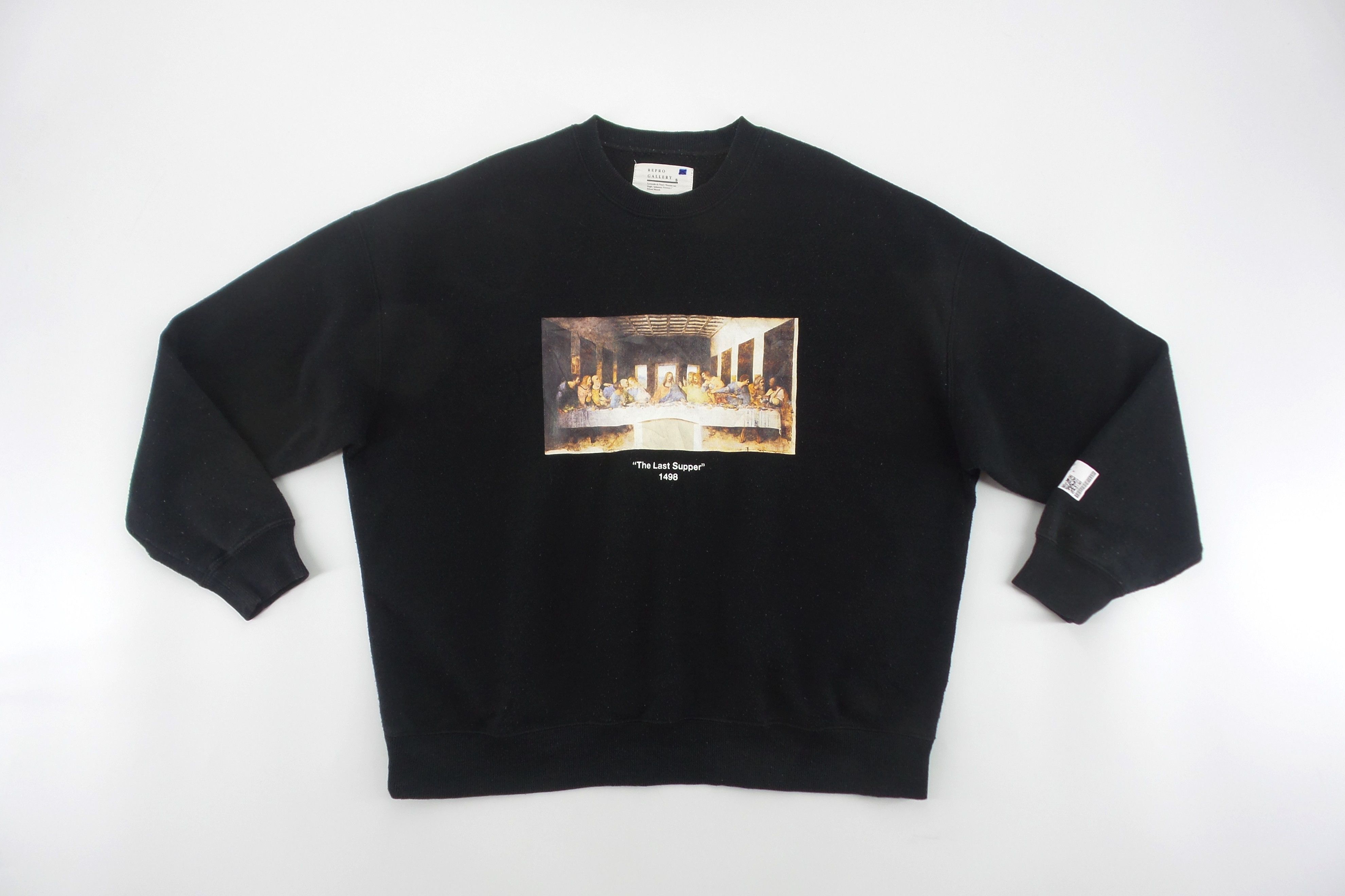 image of Art Freak's Store 'repro Gallery The Last Supper 1498' Sweatshirts in Black, Men's (Size Small)