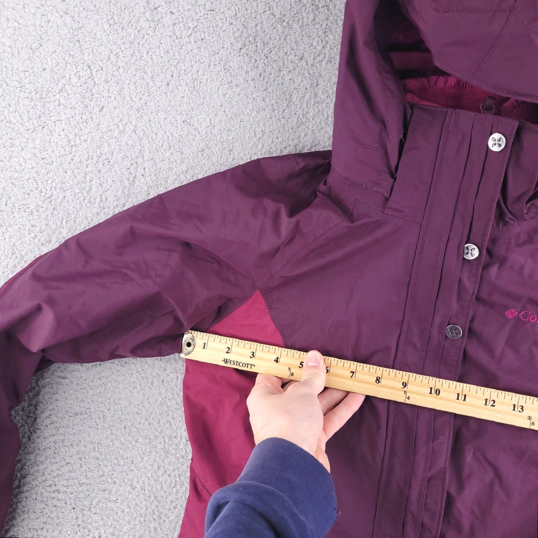 Layer 8 Columbia Jacket Womens Small Purple Nylon Insulated Fleece Layer Size S / US 4 / IT 40 - 7 Thumbnail