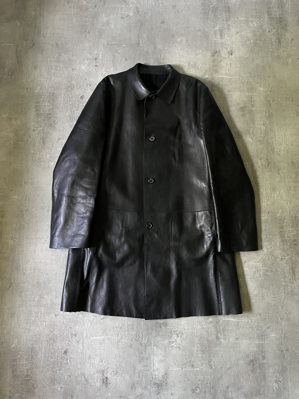 Gucci Gucci F/W 1998 black leather coat by Tom Ford Size US L / EU 52-54 / 3 - 1 Thumbnail