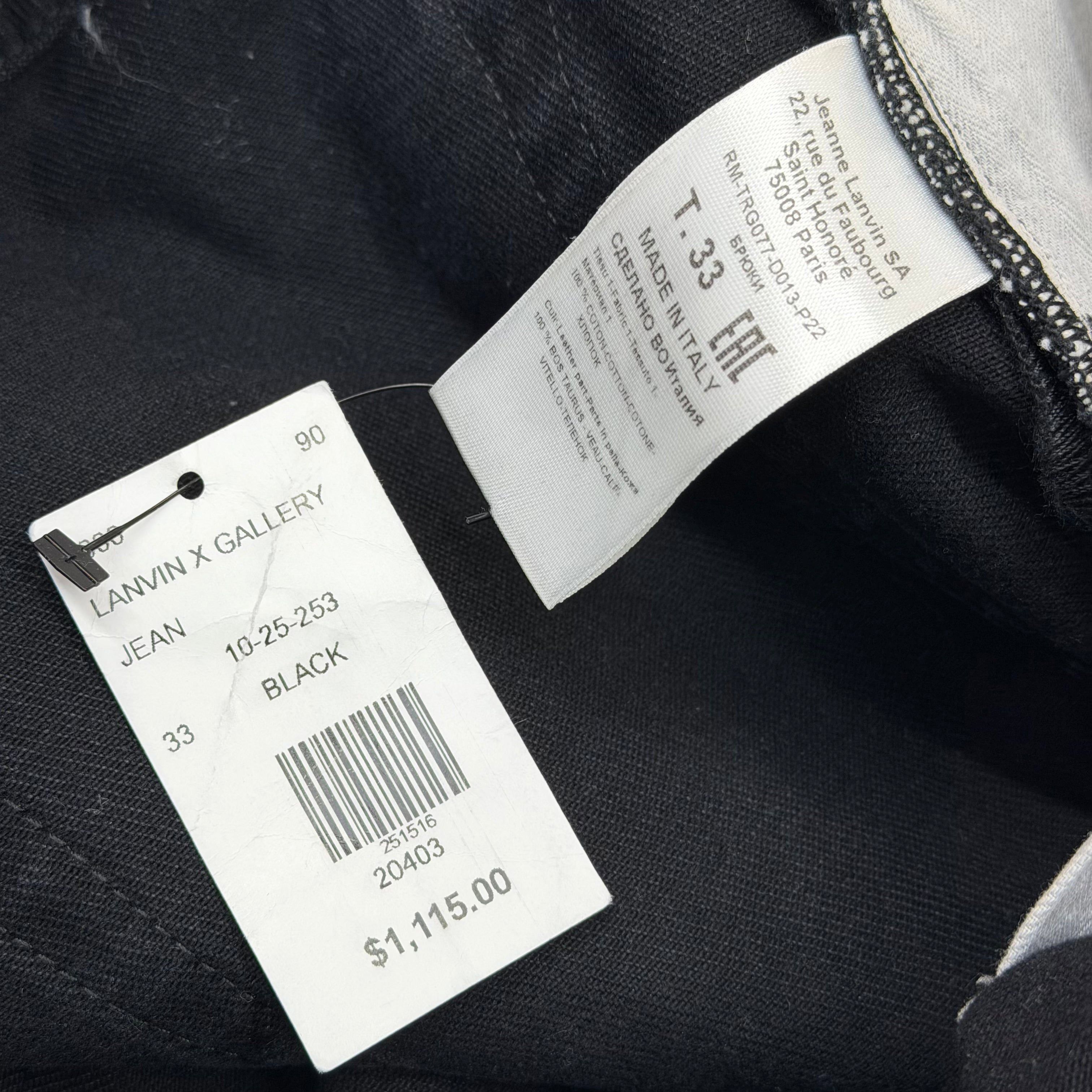 Gallery Dept. Gallery Dept. x Lanvin Leather Detail Jeans 33 Size US 33 - 8 Thumbnail