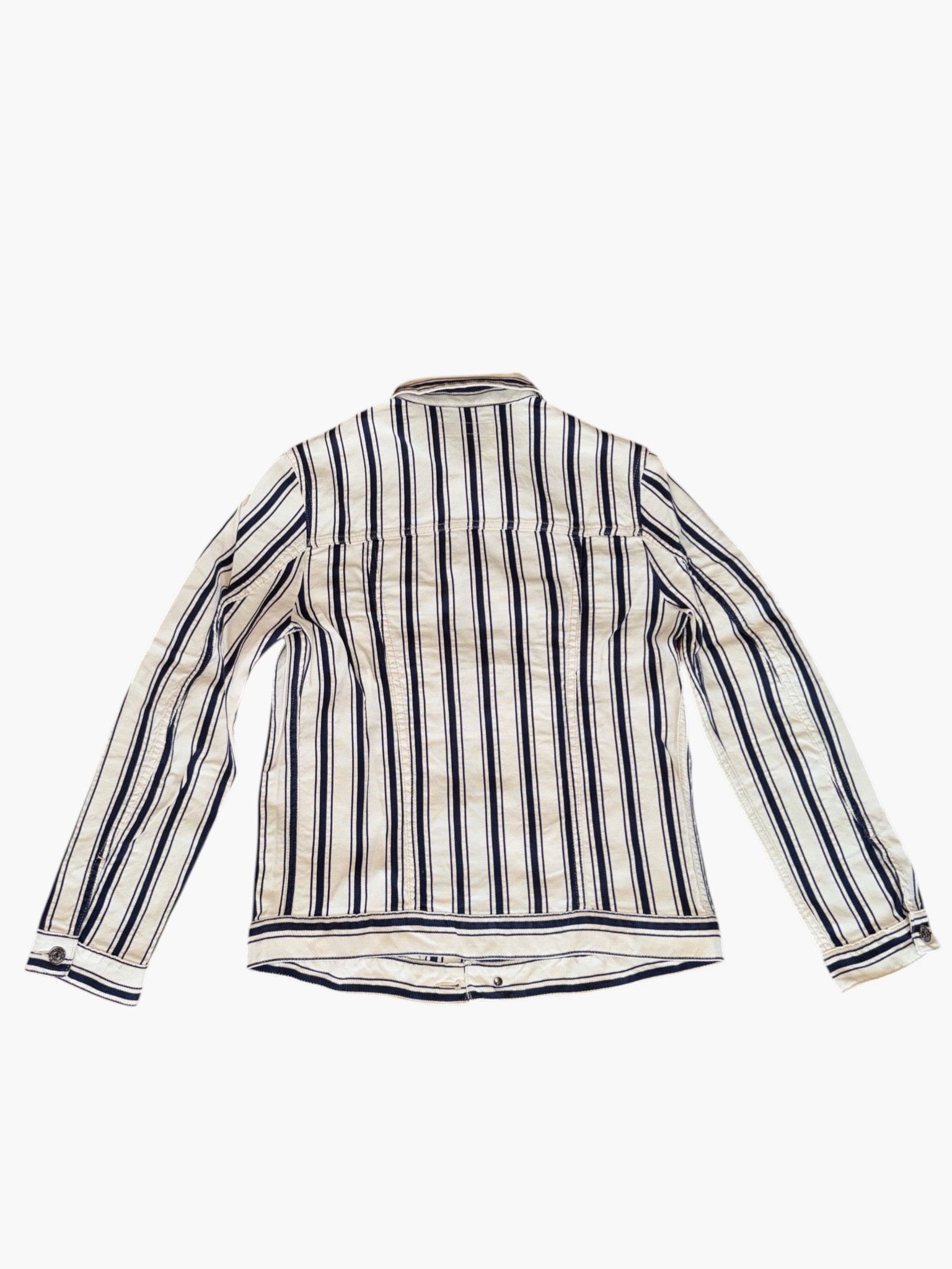Other 🌊 Mauro Grifoni - Italian Summer Striped Jacket with Linen Size US S / EU 44-46 / 1 - 2 Thumbnail