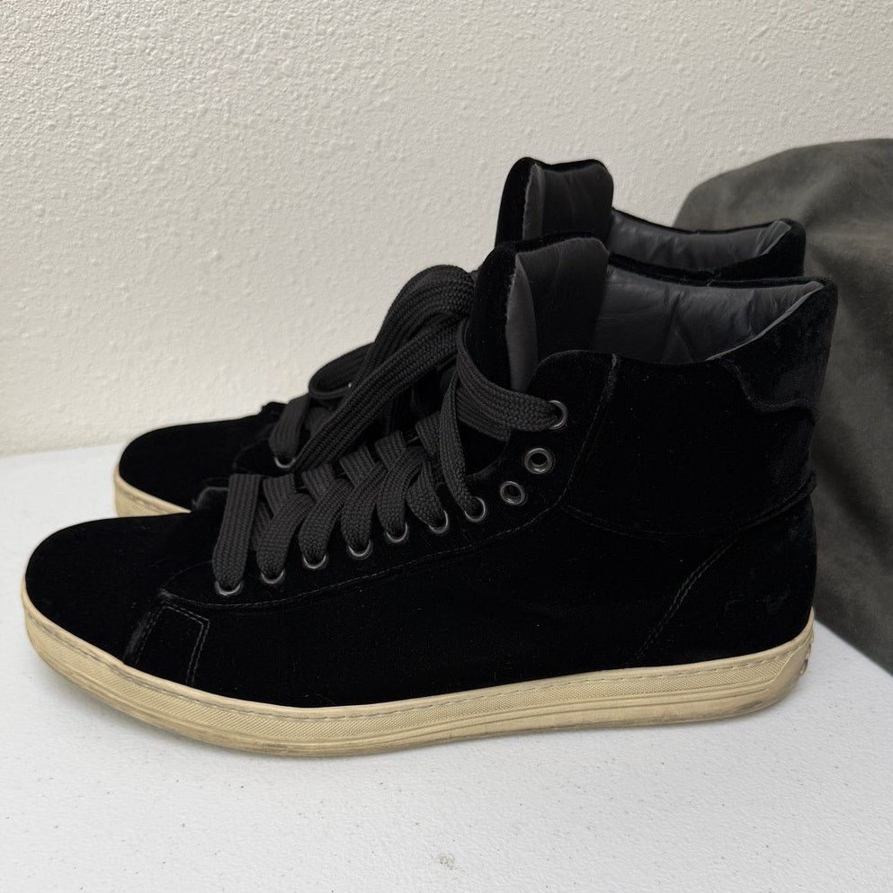 Tom Ford Tom Ford Black Suede High Top Sneakers Size EU 44 Size US 10.5 / EU 43-44 - 5 Thumbnail