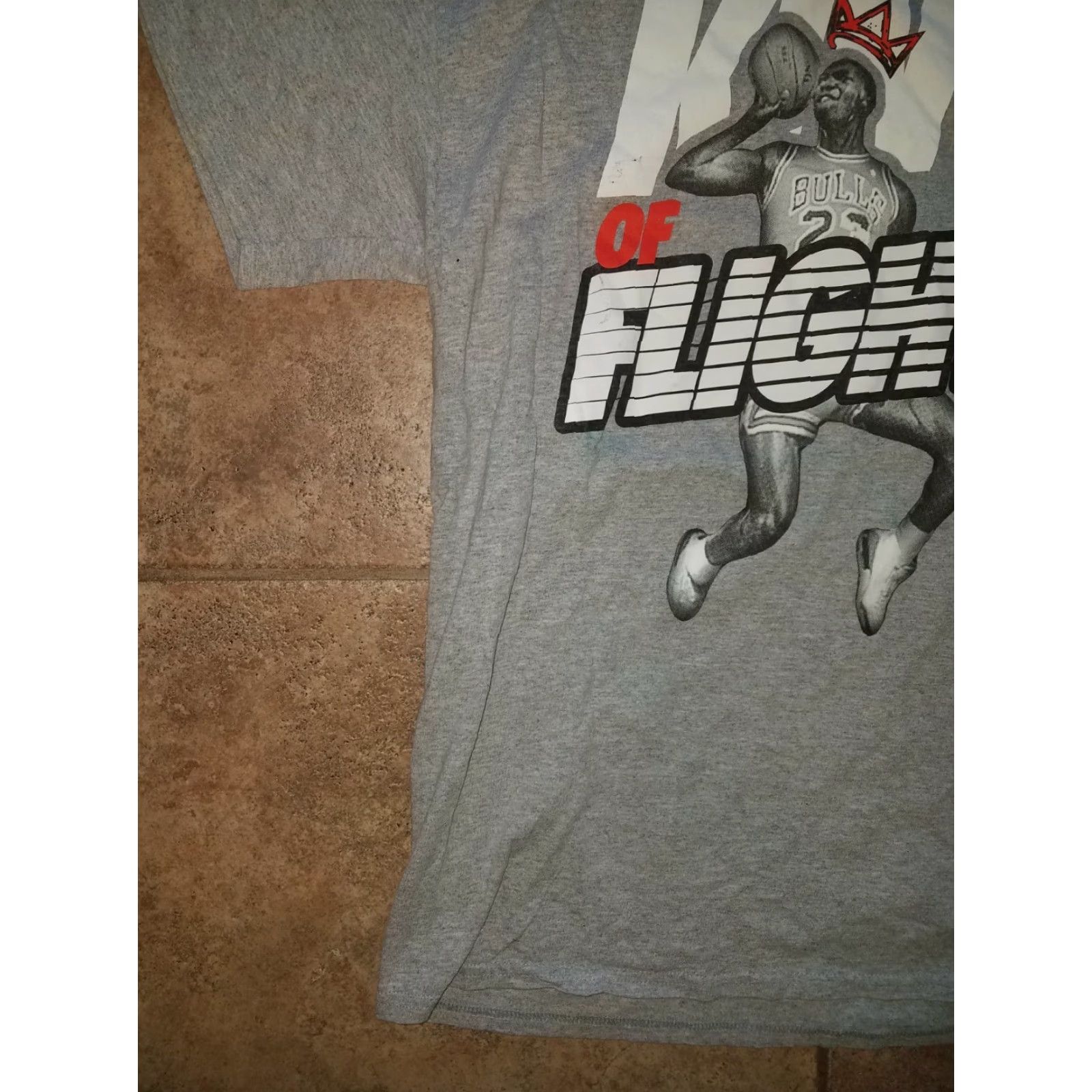 Jordan Brand Jordan T-Shirt Mens L Grey Michael Jordan Graphic 100% Cotton Size US L / EU 52-54 / 3 - 3 Thumbnail