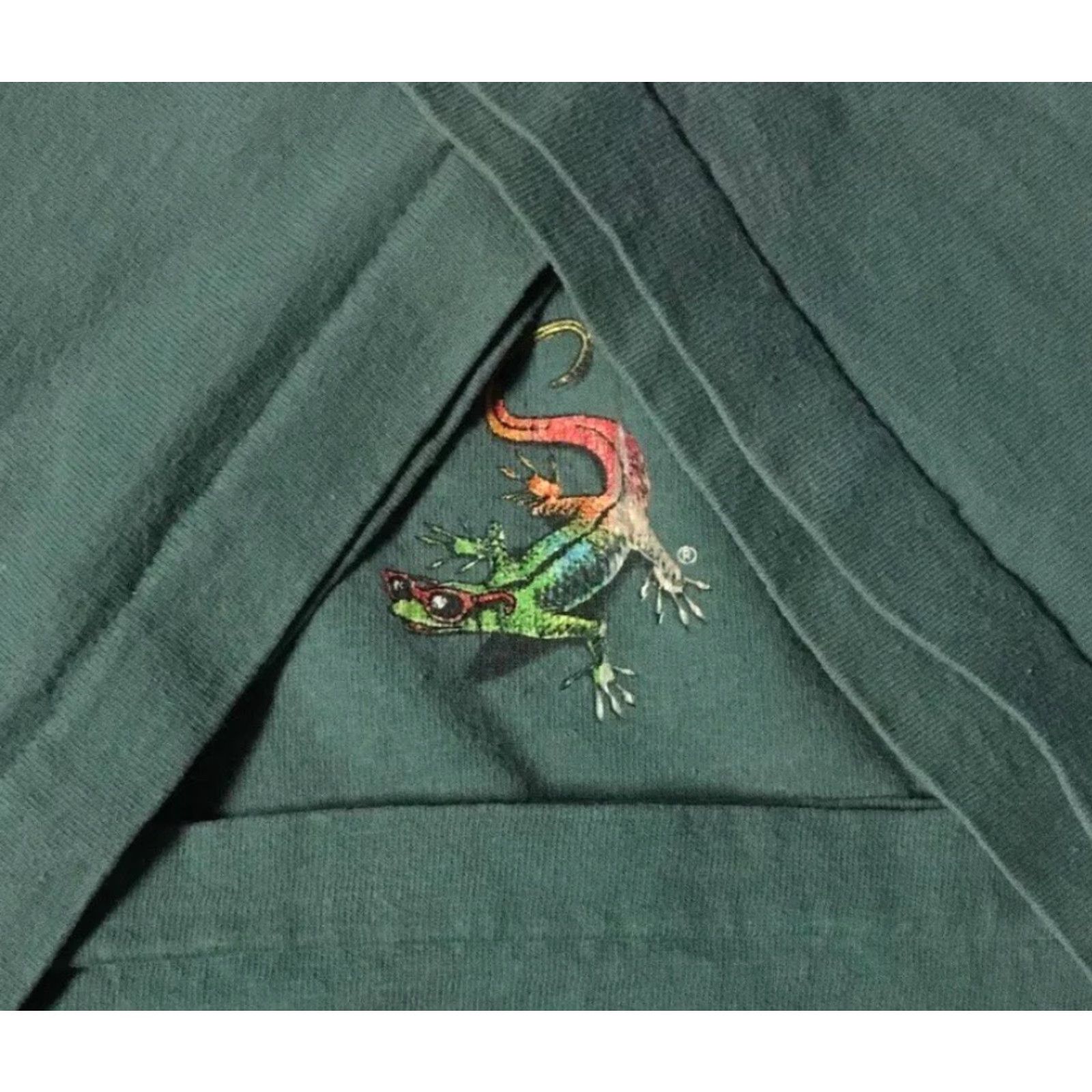 Vintage VINTAGE 90s Gecko Moonlight Bay Faded Shirt 2XL Green Surf Beach Hawaii Grunge Ocean Tropical USA Men T-Shirt Short Sleeve Size US XXL / EU 58 / 5 - 5 Thumbnail
