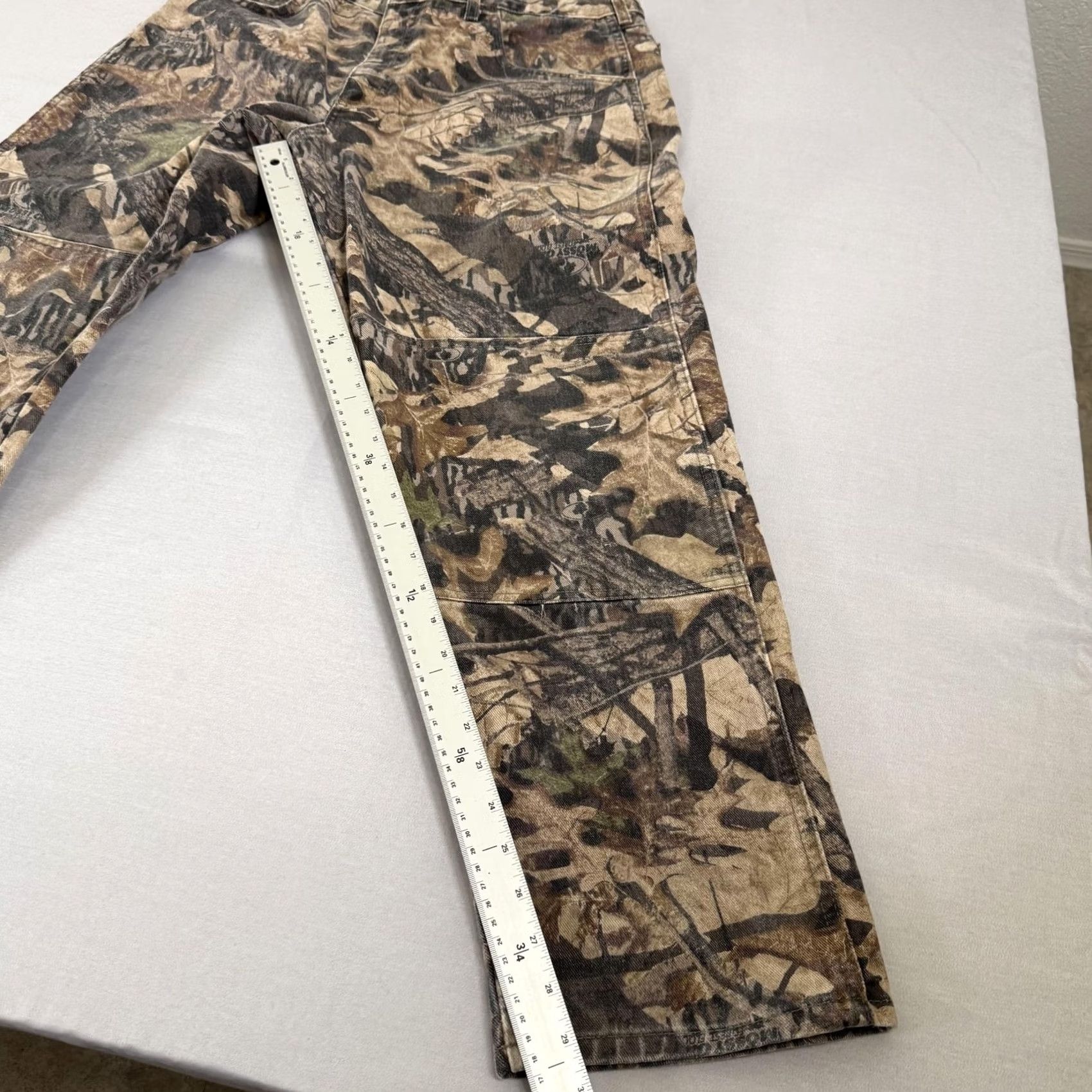 Wrangler VINTAGE Wrangler Jeans Men 36x30 Mossy Oak Forest Floor Camo Denim Pants Double Knee 90s Size US 36 / EU 52 - 4 Thumbnail
