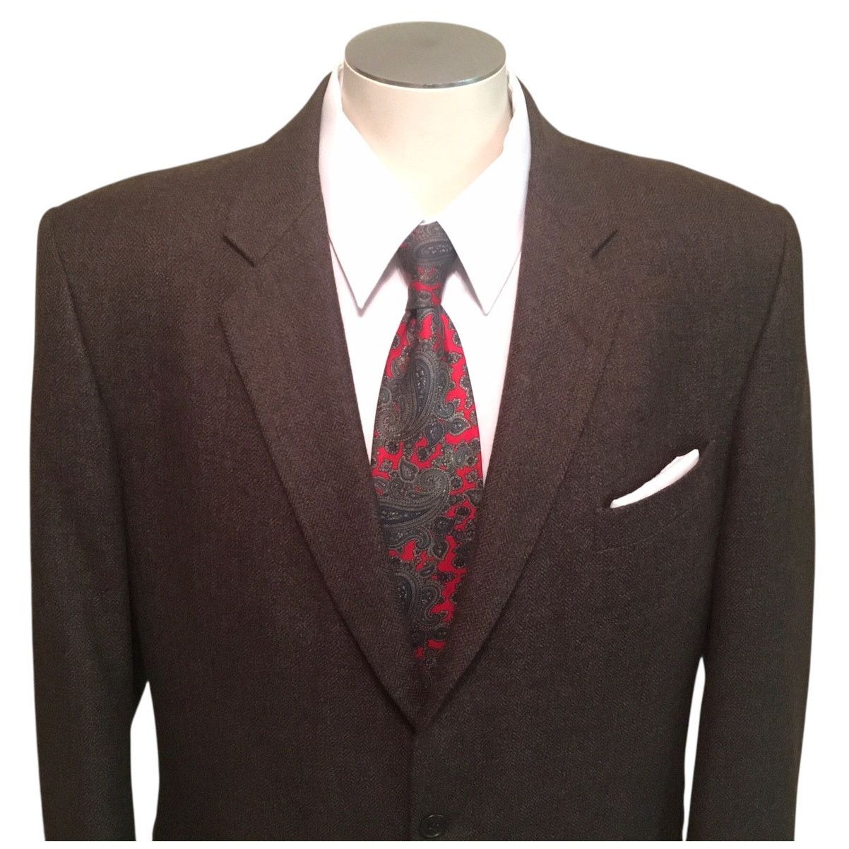 Other Calvin America Brown Herringbone Wool Sport Coat Size US M / EU 48-50 / 2 - 2 Thumbnail