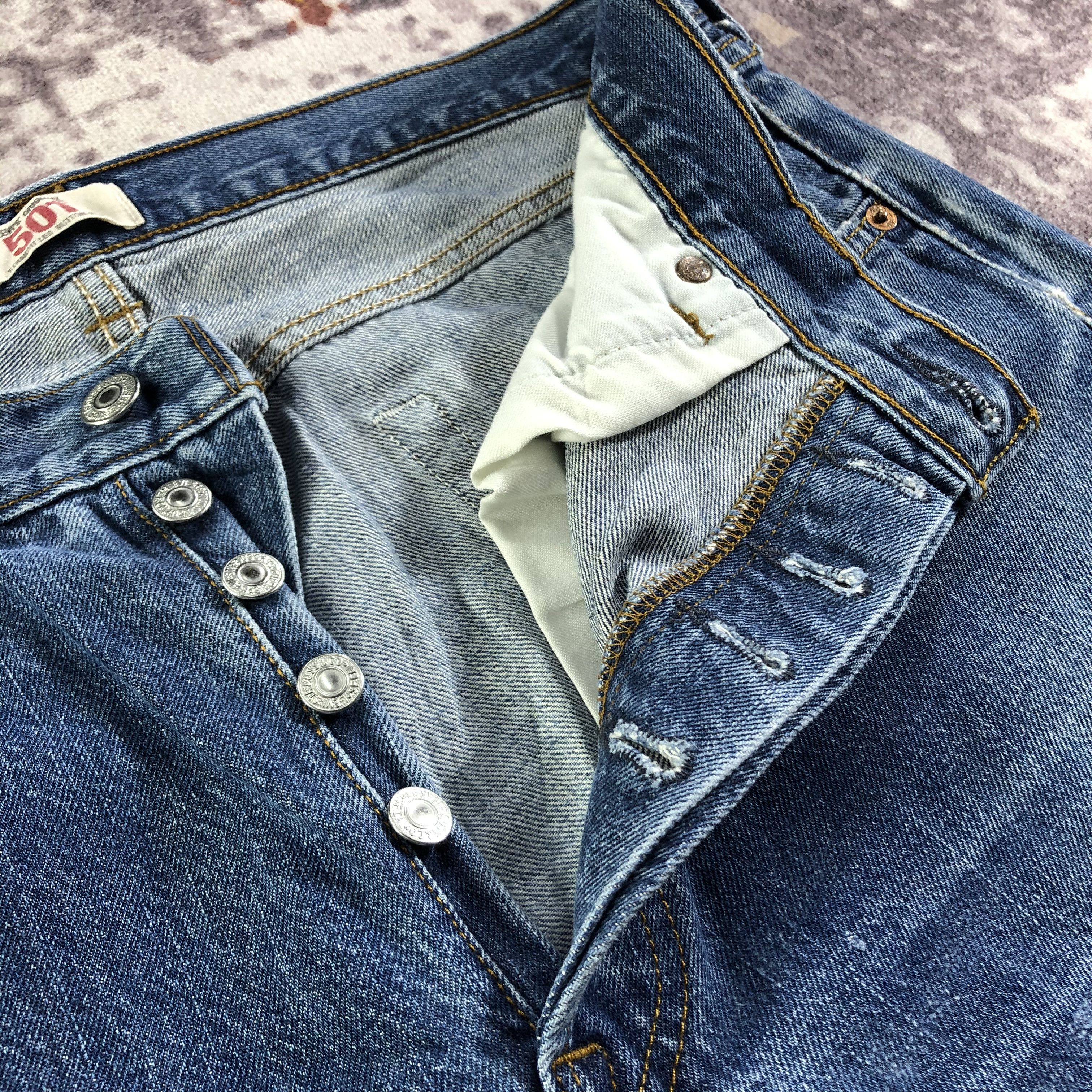 Levi's Vintage Blue Wash Levis 501 Jeans-JM3303 Size US 34 / EU 50 - 8 Thumbnail