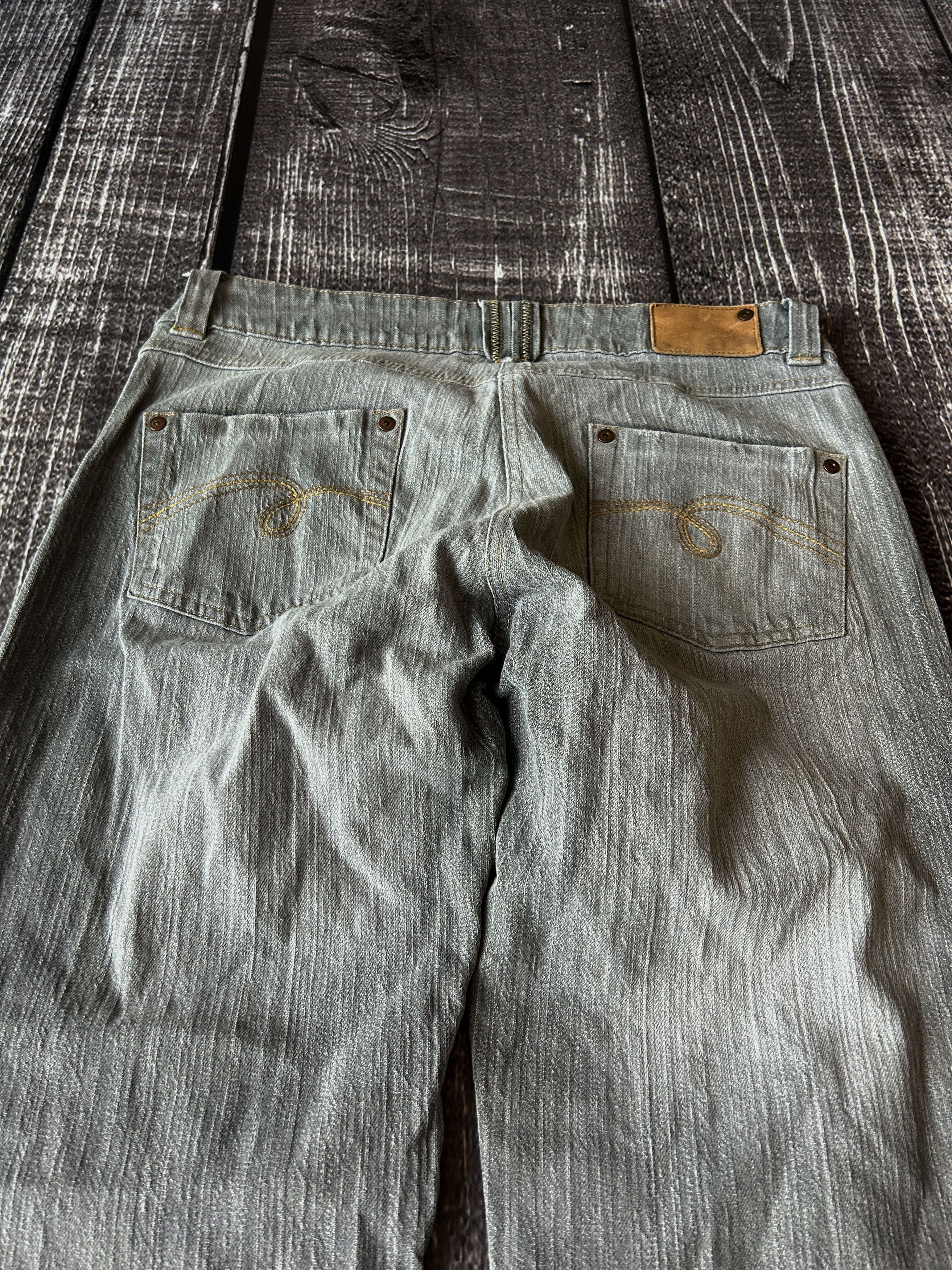 Other Bootcut Gray Wide Leg Denim Jeans Vintage Washed Y2K Style Size US 30 / EU 46 - 7 Thumbnail