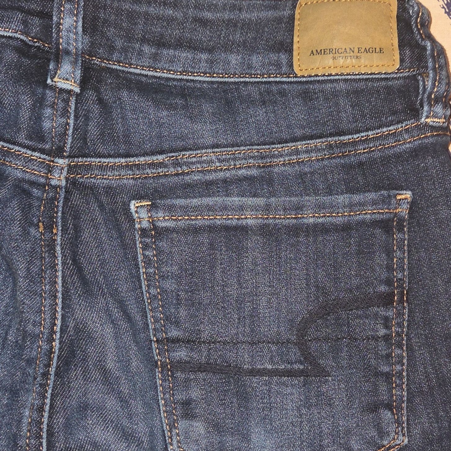 American Eagle Outfitters American Eagle Navy Blue Super Stretch Women's Jeans Size 27" / US 4 / IT 40 - 4 Thumbnail