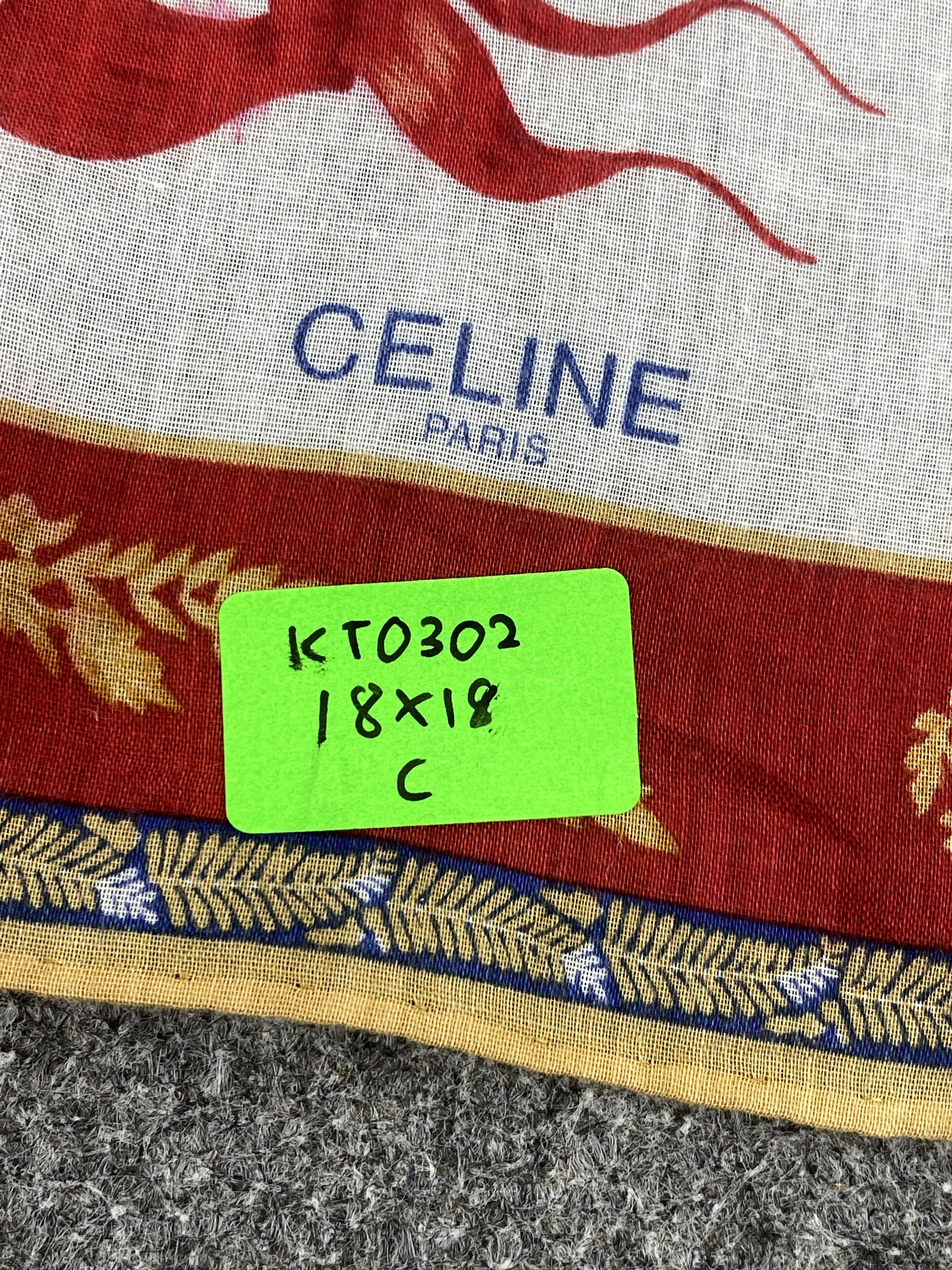 Celine Vintage Celine HandkerchIef / Neckerchief KT0302 Size ONE SIZE - 12 Thumbnail