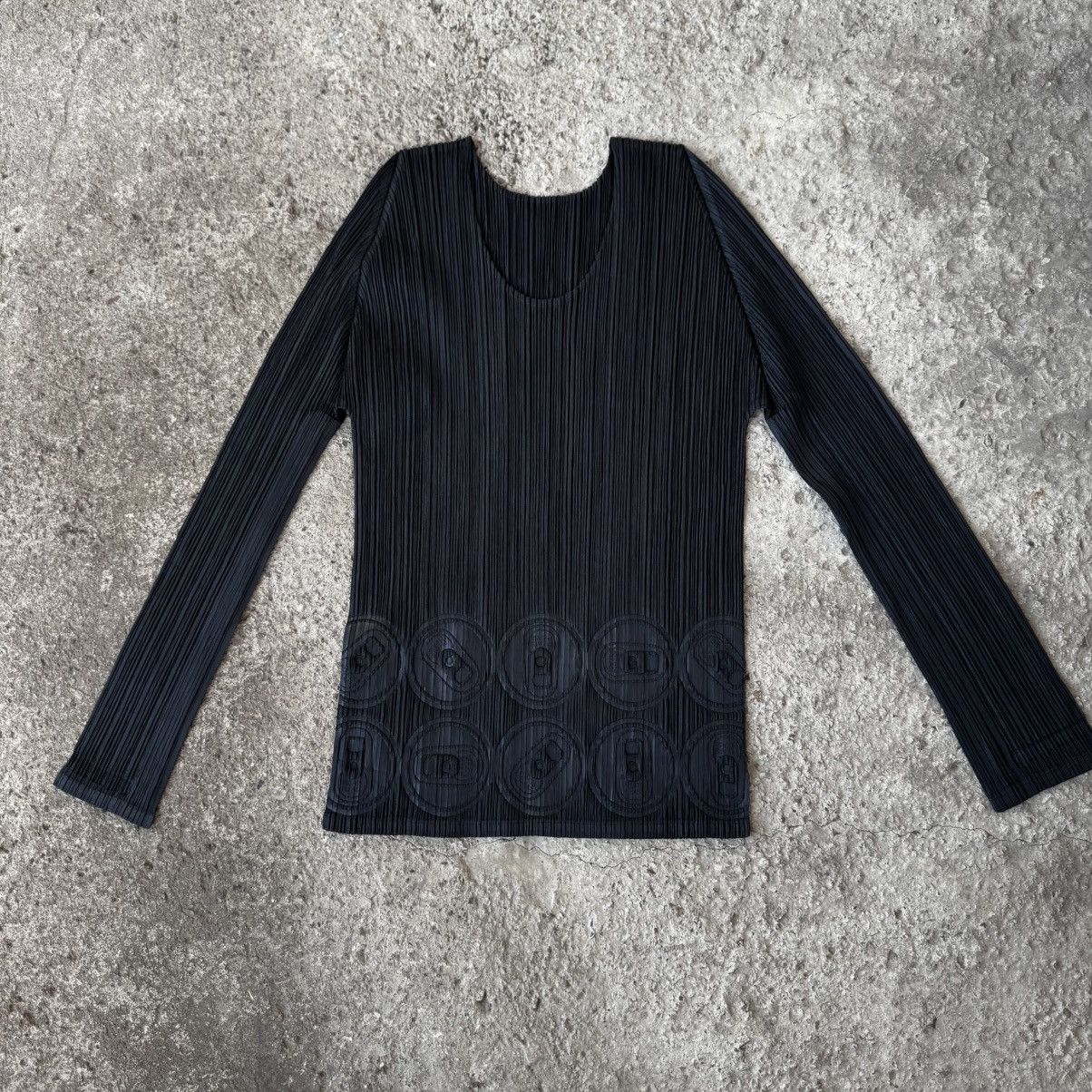Pleats Please Issey Miyake Rare pleats please pull tab long sleeve Size L / US 10 / IT 46 - 1 Thumbnail