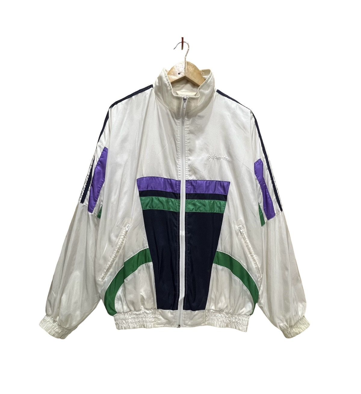 Adidas × Vintage Vintage Adidas Windbrecker Size US L / EU 52-54 / 3 - 1 Thumbnail