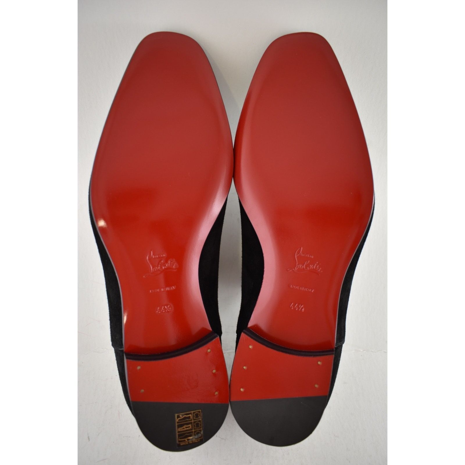 Christian Louboutin Mens Greggo Flat Black Suede Oxford Dress Loafer 44.5 11.5 Size US 11.5 / EU 44-45 - 14 Thumbnail