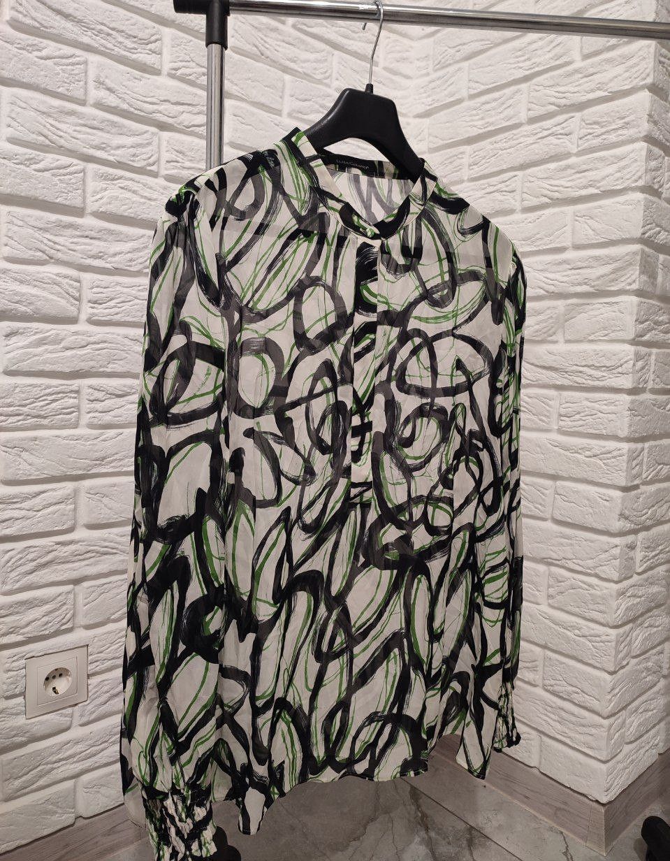 Luisa Cerano Luisa Cerano Abstract Swirl Print Blouse Ivory/black Size XL / US 12-14 / IT 48-50 - 1 Thumbnail