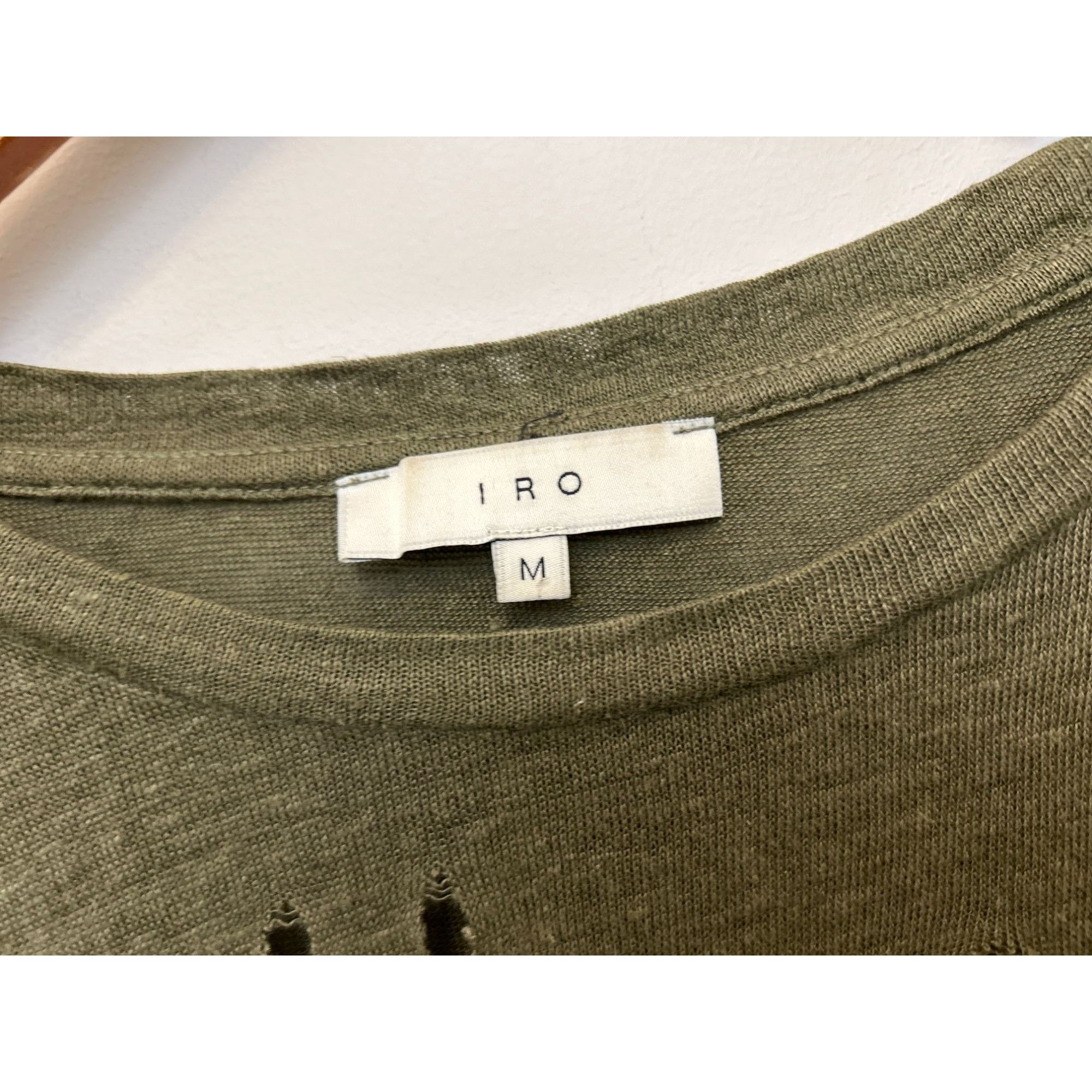 Iro IRO Top Distressed Gray Size Medium Linen Crew Neck Torn Gru Size M / US 6-8 / IT 42-44 - 7 Thumbnail