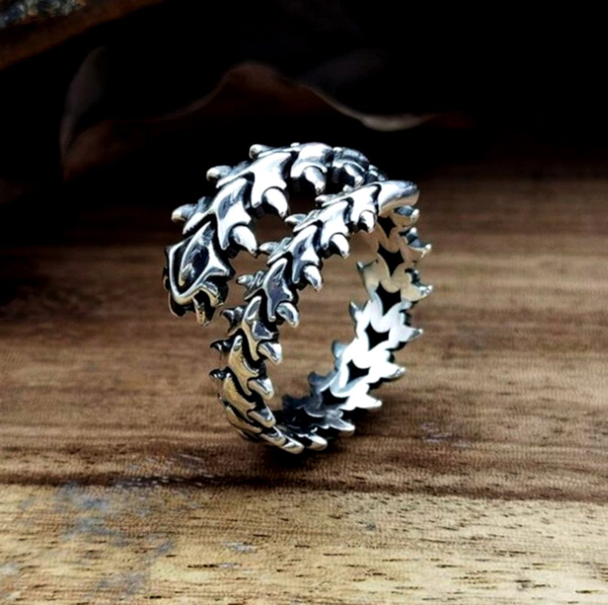Designer × Japanese Brand × Vintage Stunning Punk Rock Skeleton Bones Goth Silver Ring Unique Size ONE SIZE - 3 Thumbnail