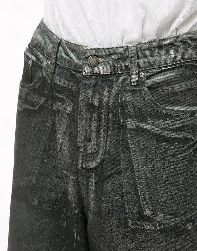 Japanese Brand × Vintage Avant garde fashion washed print faded punk jeans pants Size US 32 / EU 48 - 7 Thumbnail