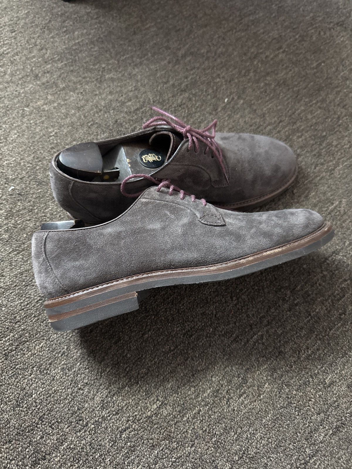 Brunello Cucinelli suede derby shoes 41