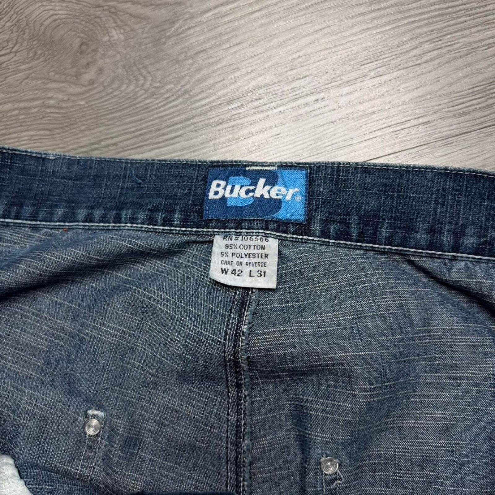 Vintage Vintage Y2K Bucker Baggy Loose Fit Patchwork Denim Jeans Size US 42 / EU 58 - 3 Thumbnail