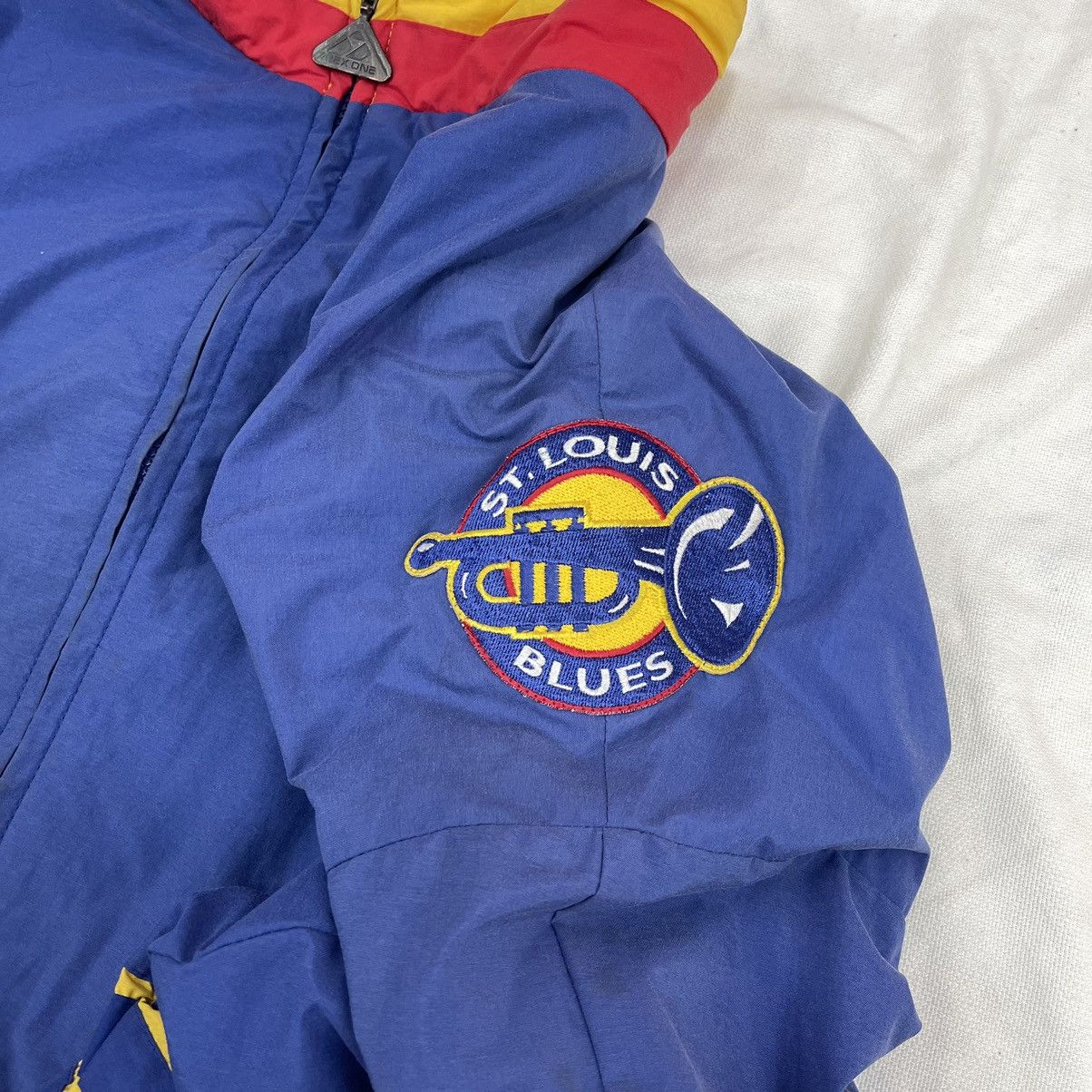 Apex 90s Vintage ST. LOUIS BLUE by APEX Bomber Jacket #1870/08 Size US XL / EU 56 / 4 - 5 Thumbnail