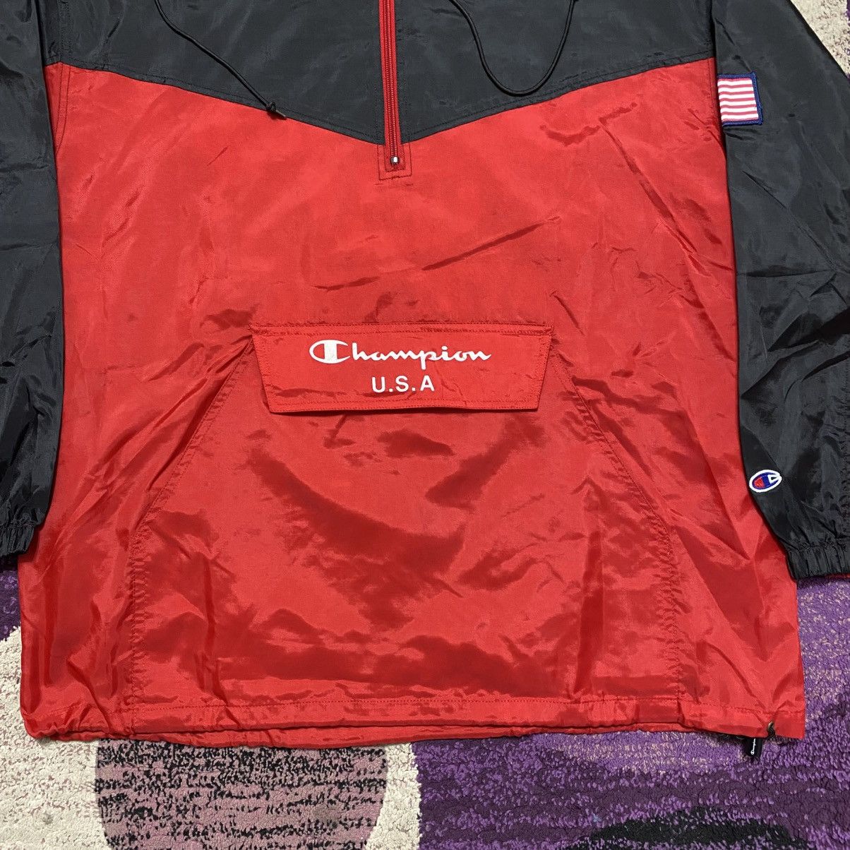 Champion Vintage Champion USA Athletic Red Nylon Windbreaker Jacket Size US M / EU 48-50 / 2 - 3 Thumbnail
