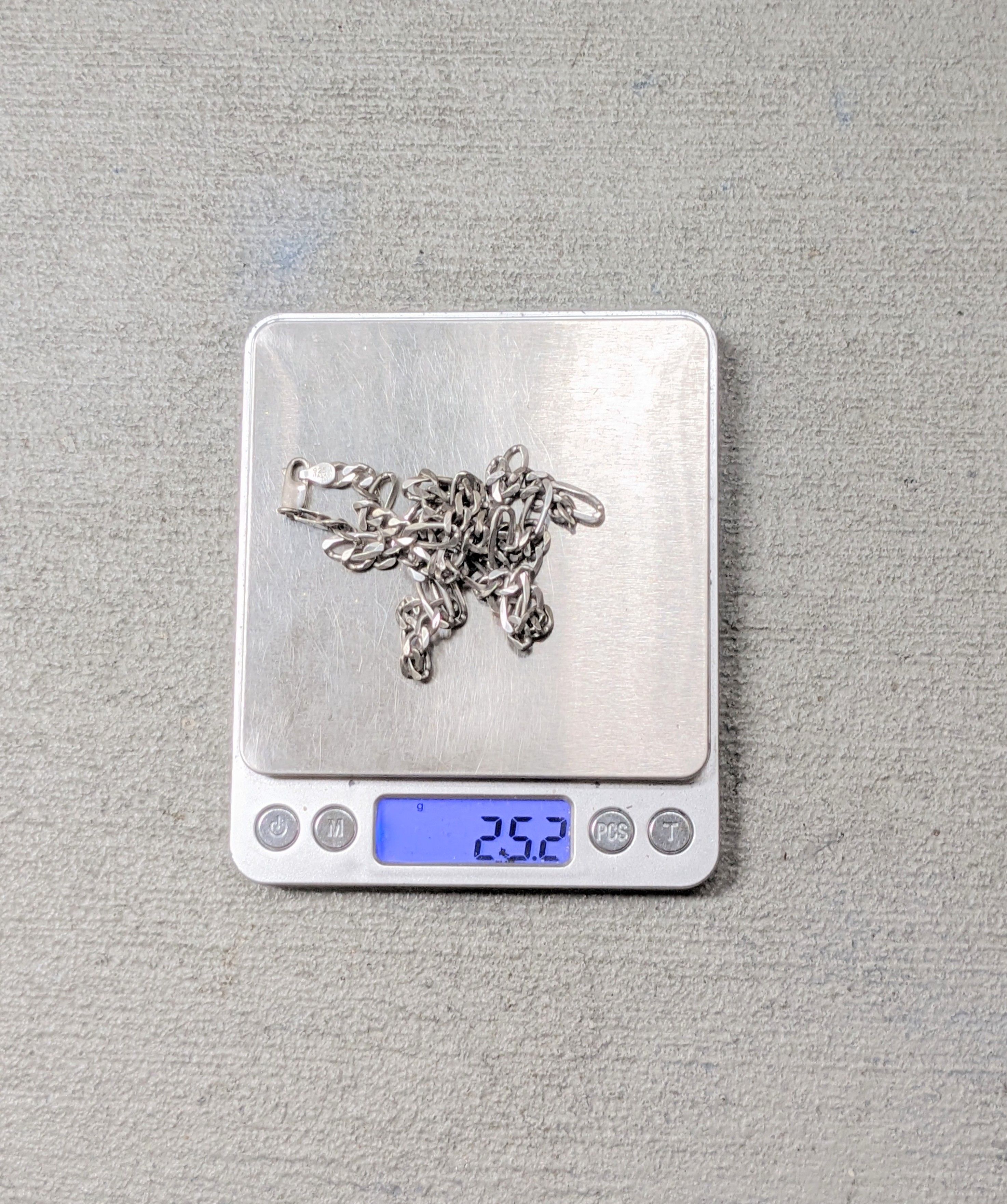 Jewelry Vintage Sterling Silver Necklace Figaro Italy 24" 90s Y2K Size ONE SIZE - 12 Thumbnail