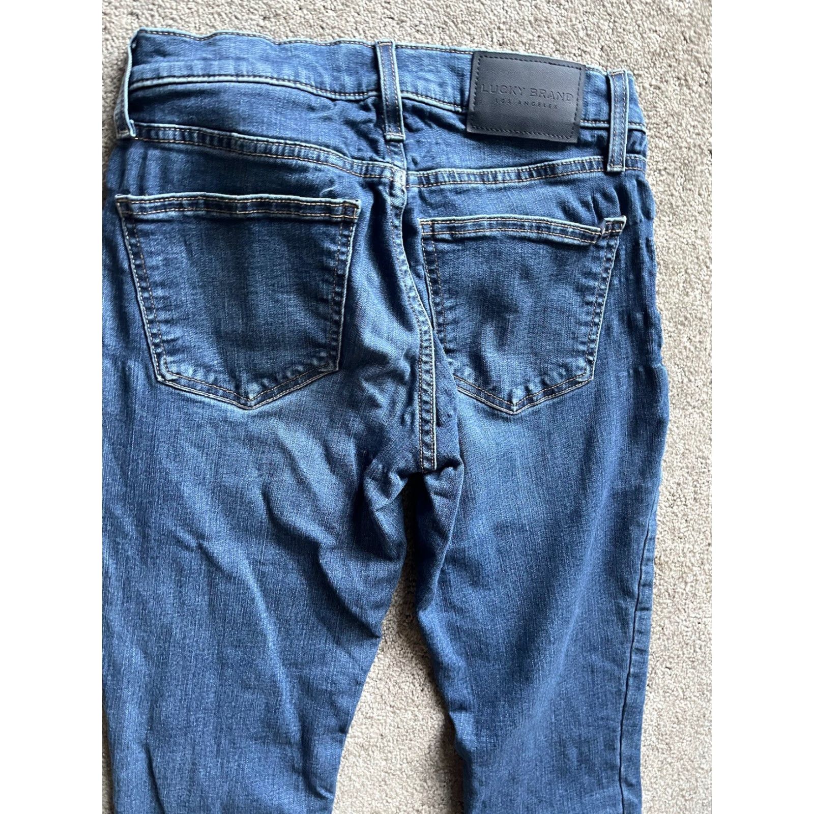 Lucky Brand VINTAGE Lucky Brand Mid Rise Skinny Jeans Size 4/27 Dark Wash Blue Denim Womens Size 27" / US 4 / IT 40 - 2 Thumbnail