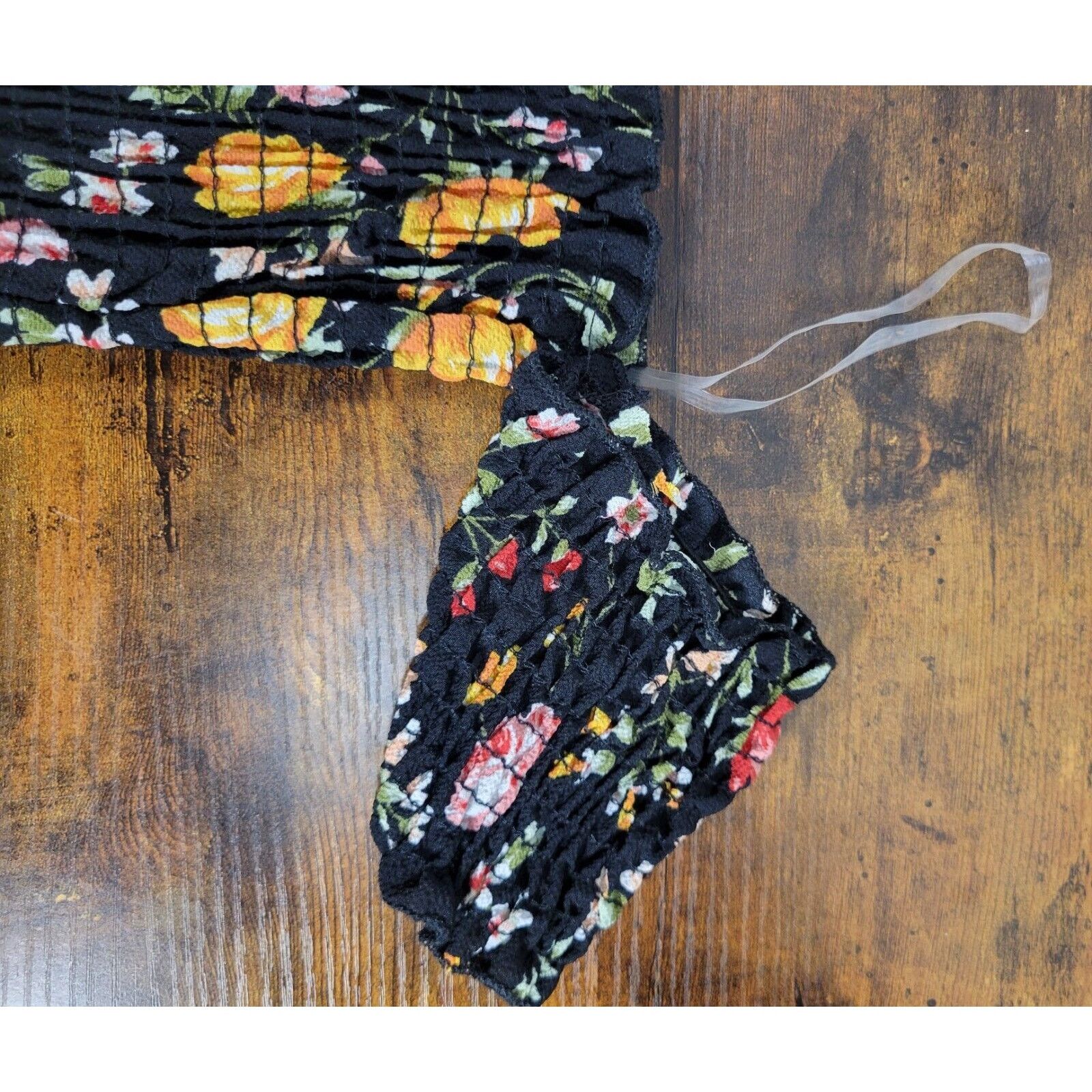 rue21 Rue21 Small S Black Long Floral Dress Gothic Ruffled Hipster Size S / US 4 / IT 40 - 6 Thumbnail