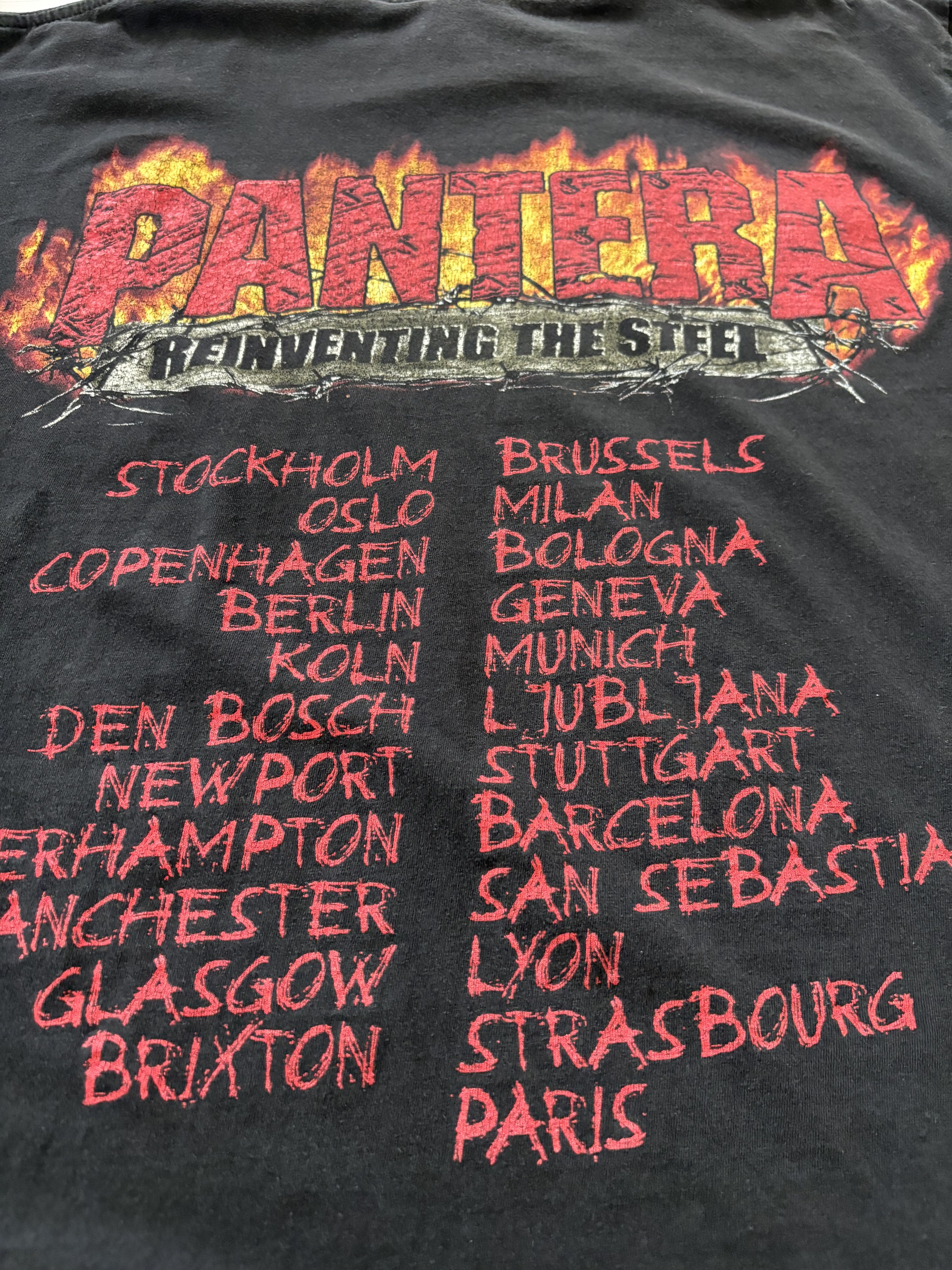 Vintage 2000 Vintage Pantera "Reinventing the Steel" t-shirt Size US L / EU 52-54 / 3 - 4 Thumbnail