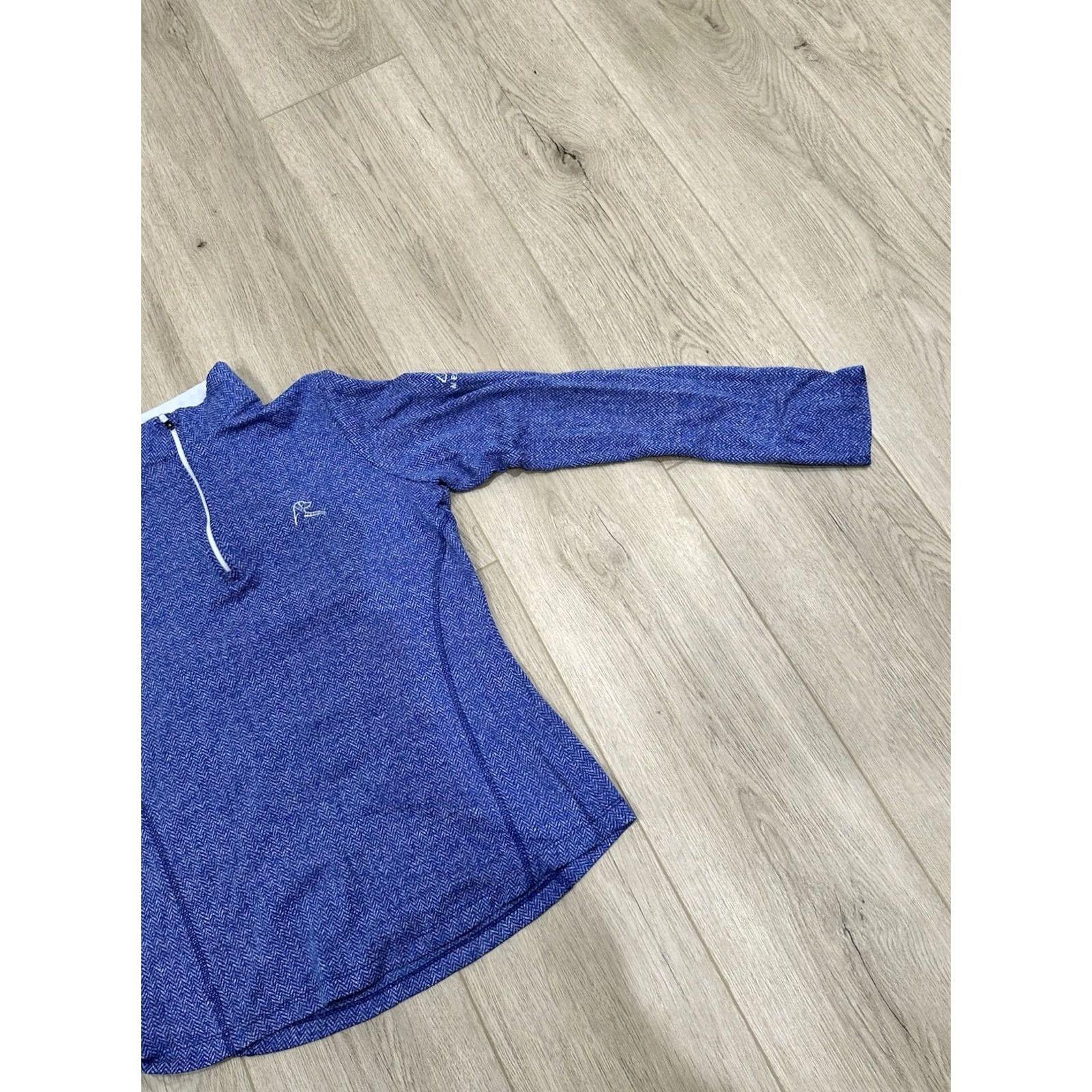 Vintage RHOBACK Performance Womens Blue Herringbone Pullover Athletic Small Size S / US 4 / IT 40 - 2 Thumbnail