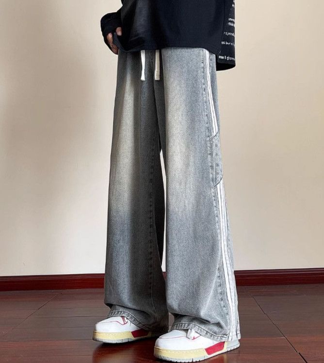 Japanese Brand Men's Straight-Leg Loose-Fit Wide-Leg Jeans Size US 32 / EU 48 - 1 Thumbnail
