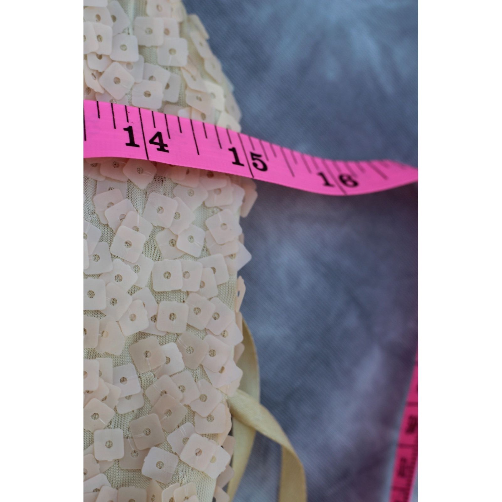 Other Matet Sequin Mini Dress Pale Yellow XS or Versatile Top Size XS / US 0-2 / IT 36-38 - 5 Thumbnail