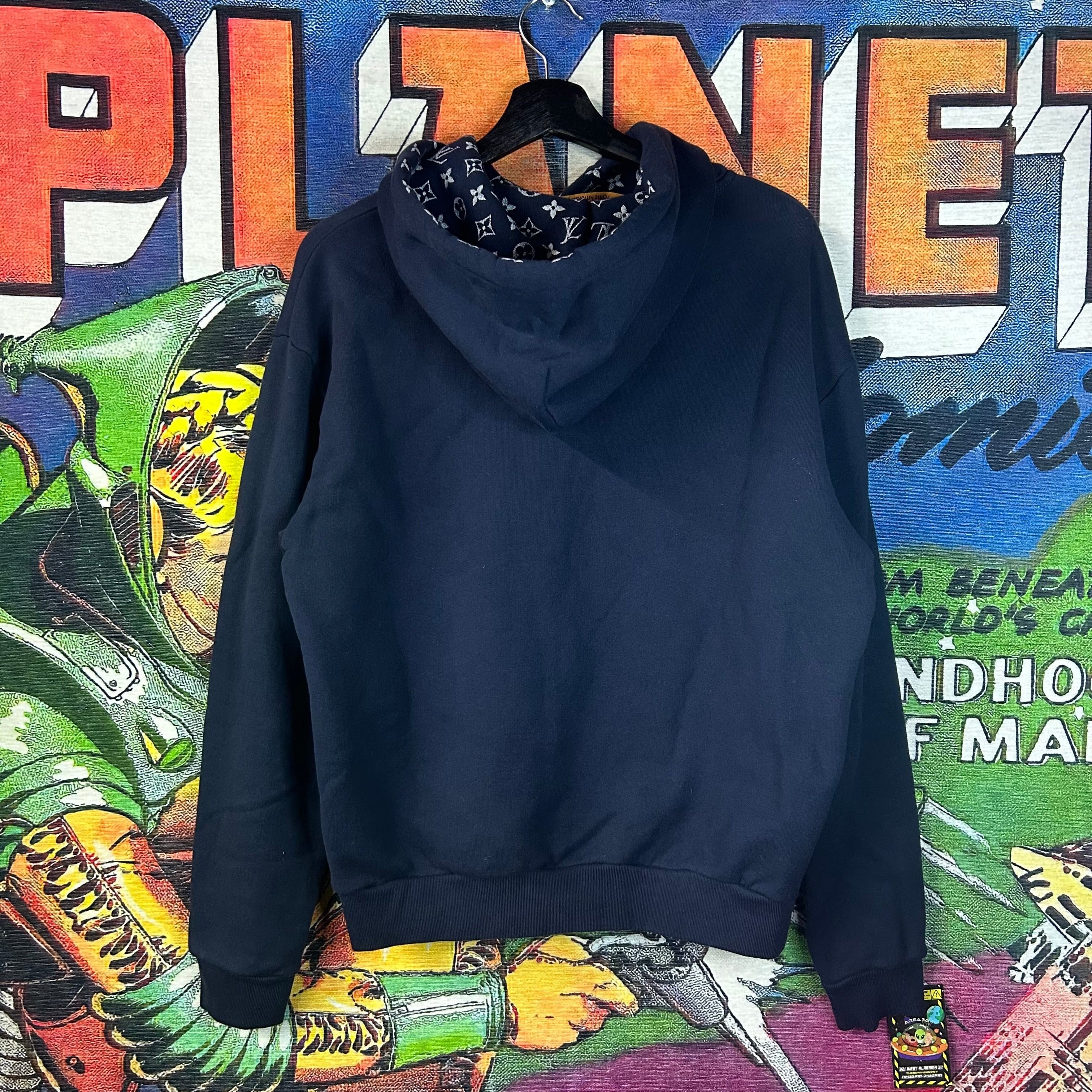 Louis Vuitton Louis Vuitton Navy Monogram Hoodie Size Small Size US S / EU 44-46 / 1 - 2 Thumbnail