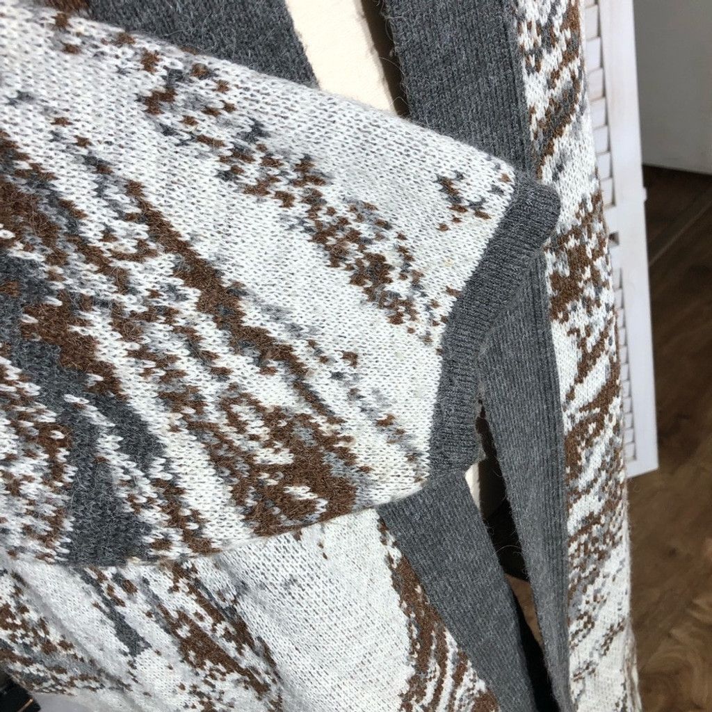 Vintage Vintage 90s full length cardigan Southwestern gray brown XL Size XL / US 12-14 / IT 48-50 - 7 Thumbnail