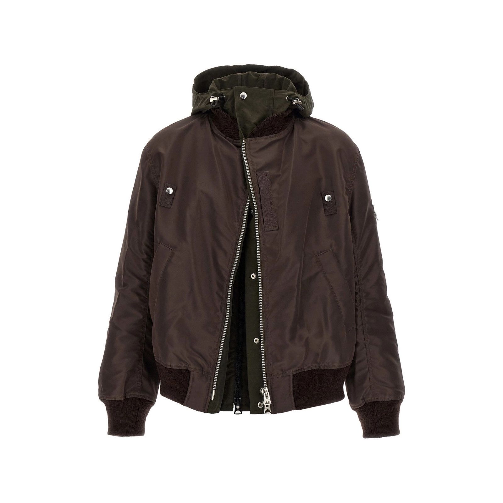 Sacai SACAI Brown Nylon Bomber Jacket New & Authentic (Men's size: Size US XL / EU 56 / 4 - 1 Thumbnail