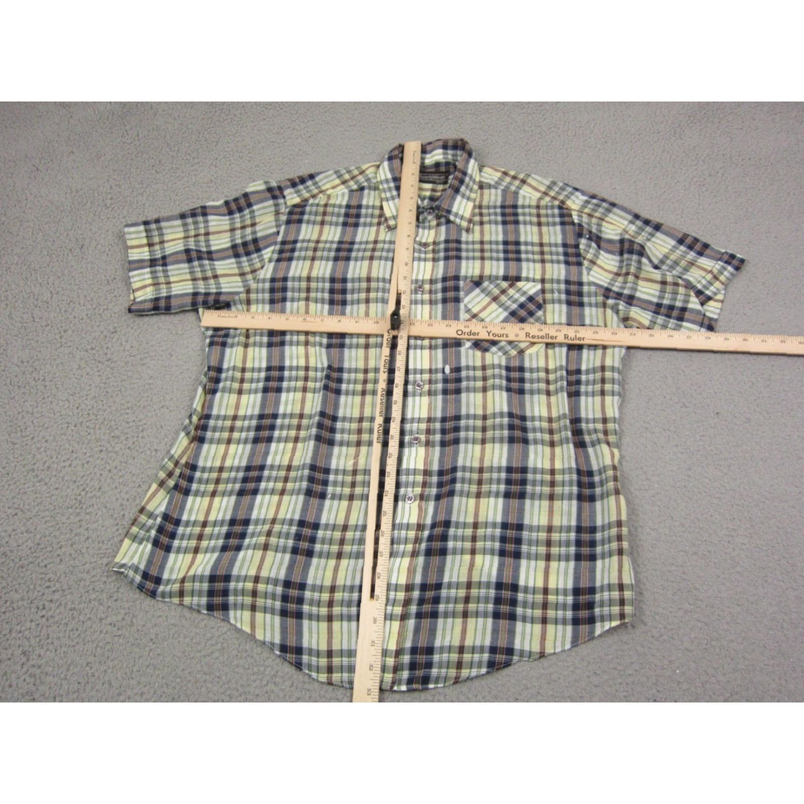 Sears Sears Shirt XL Mens Blue Plaid Vintage Button-Up 60s 70s Classic Casual Short Sleeve Vintage Sears Shirt XL Mens Blue Plaid 60s 70s Size US XL / EU 56 / 4 - 7 Thumbnail