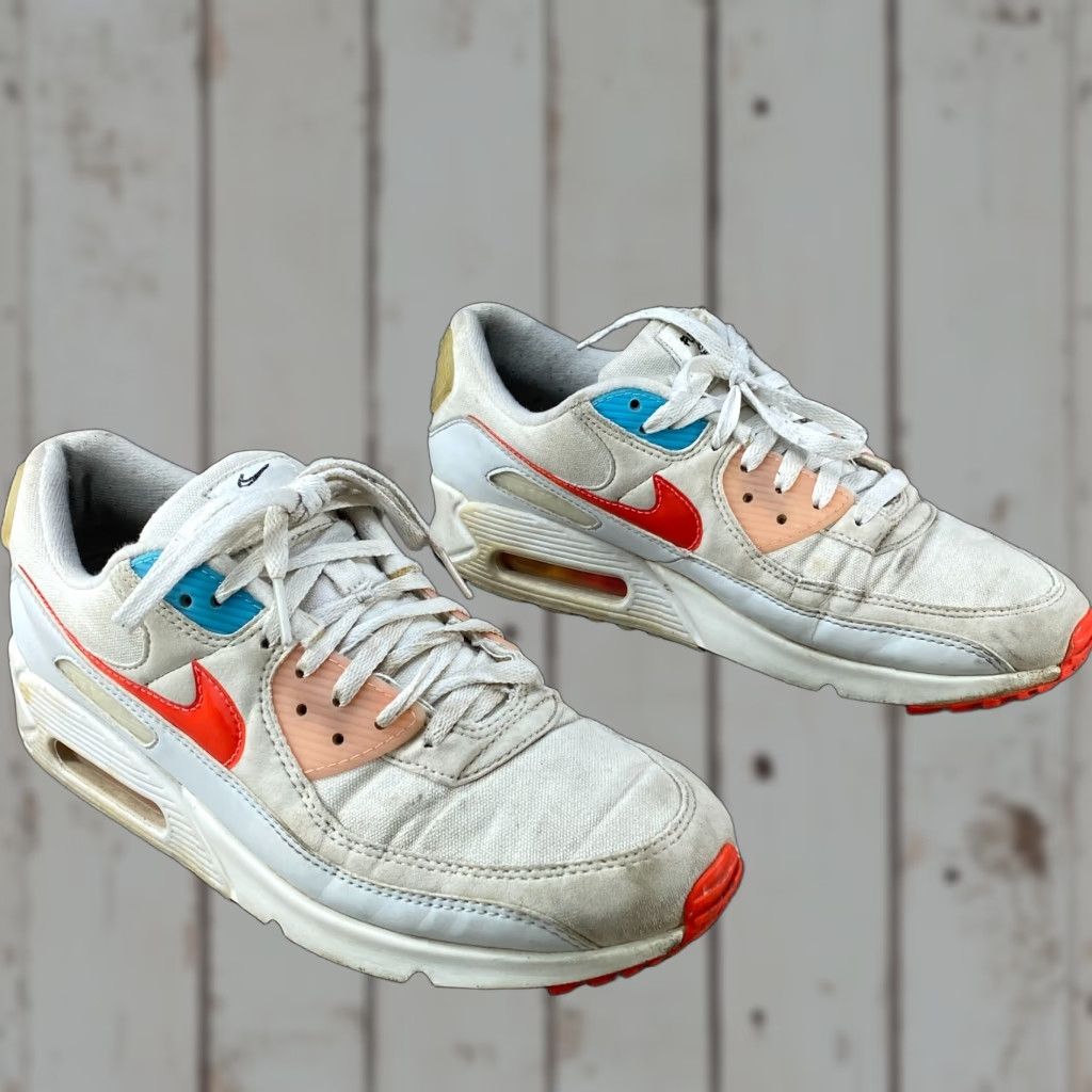 Nike Nike Air Max 90 Mens Size 9 White Orange DD8496-161 The Future is in the Air Sneakers Size US 8 / EU 41 - 1 Thumbnail