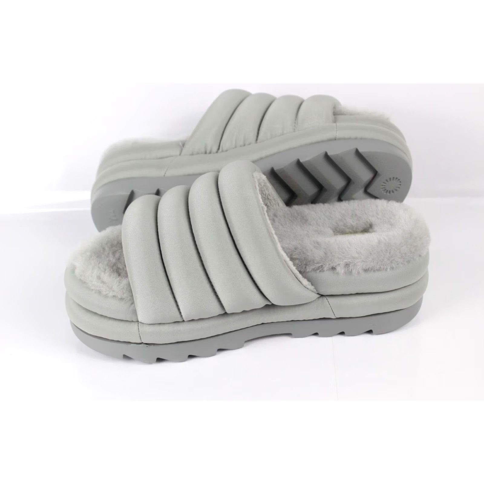 Ugg Ugg Women's Maxi Slide Platform Sandals Size 8 Cobble Gray 1126377 Size US 8 / IT 38 - 2 Thumbnail