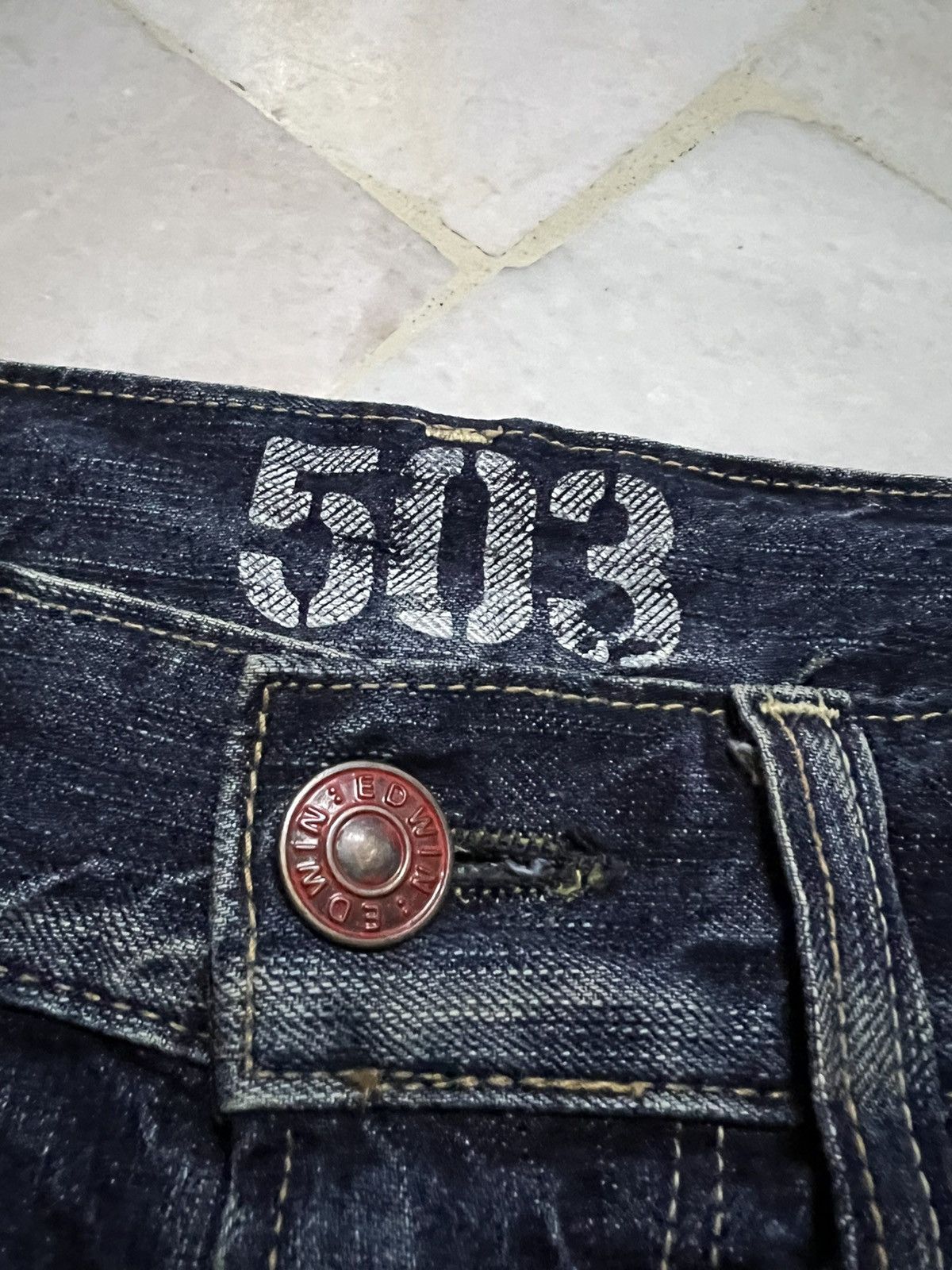 Kapital EDWIN 503 BLUE TRIP MUD WASH BOOTCUT JEANS Size US 32 / EU 48 - 11 Thumbnail