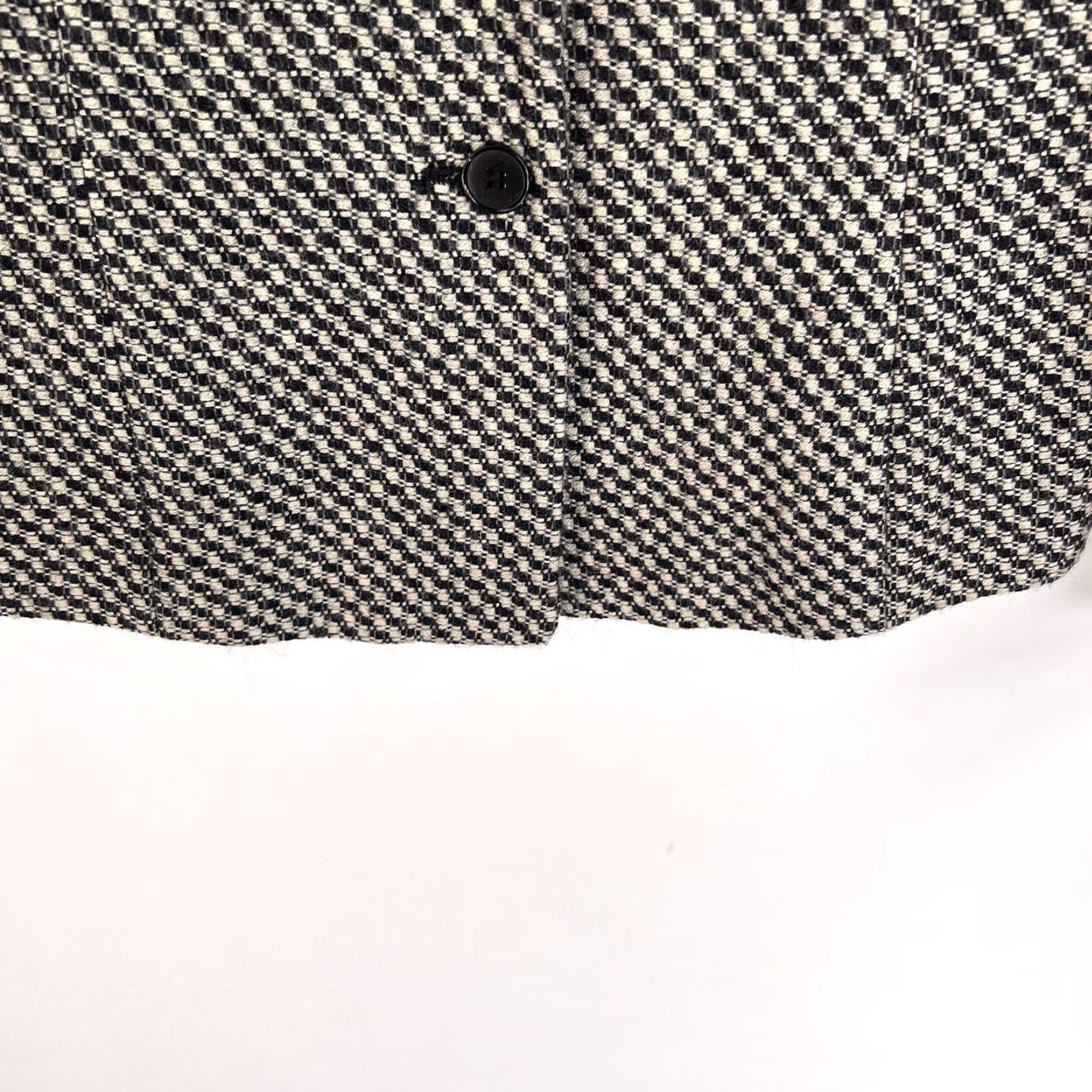 Ann Taylor VINTAGE Ann Taylor Blazer Women SZ12 Wool Argyle Diamond Black Career Jacket 90s Size XL / US 12-14 / IT 48-50 - 4 Thumbnail