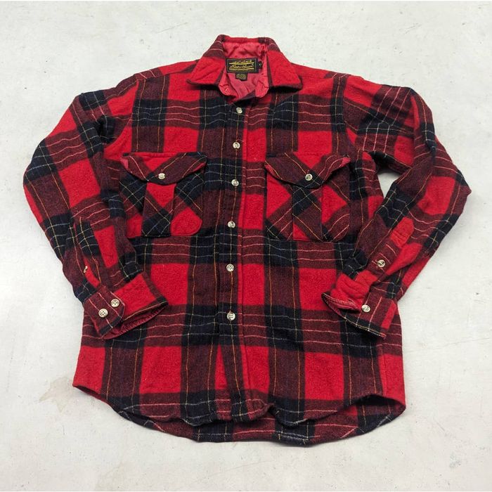 Vintage Vintage Eddie Bauer Red and Black lined wool flannel shirt ...