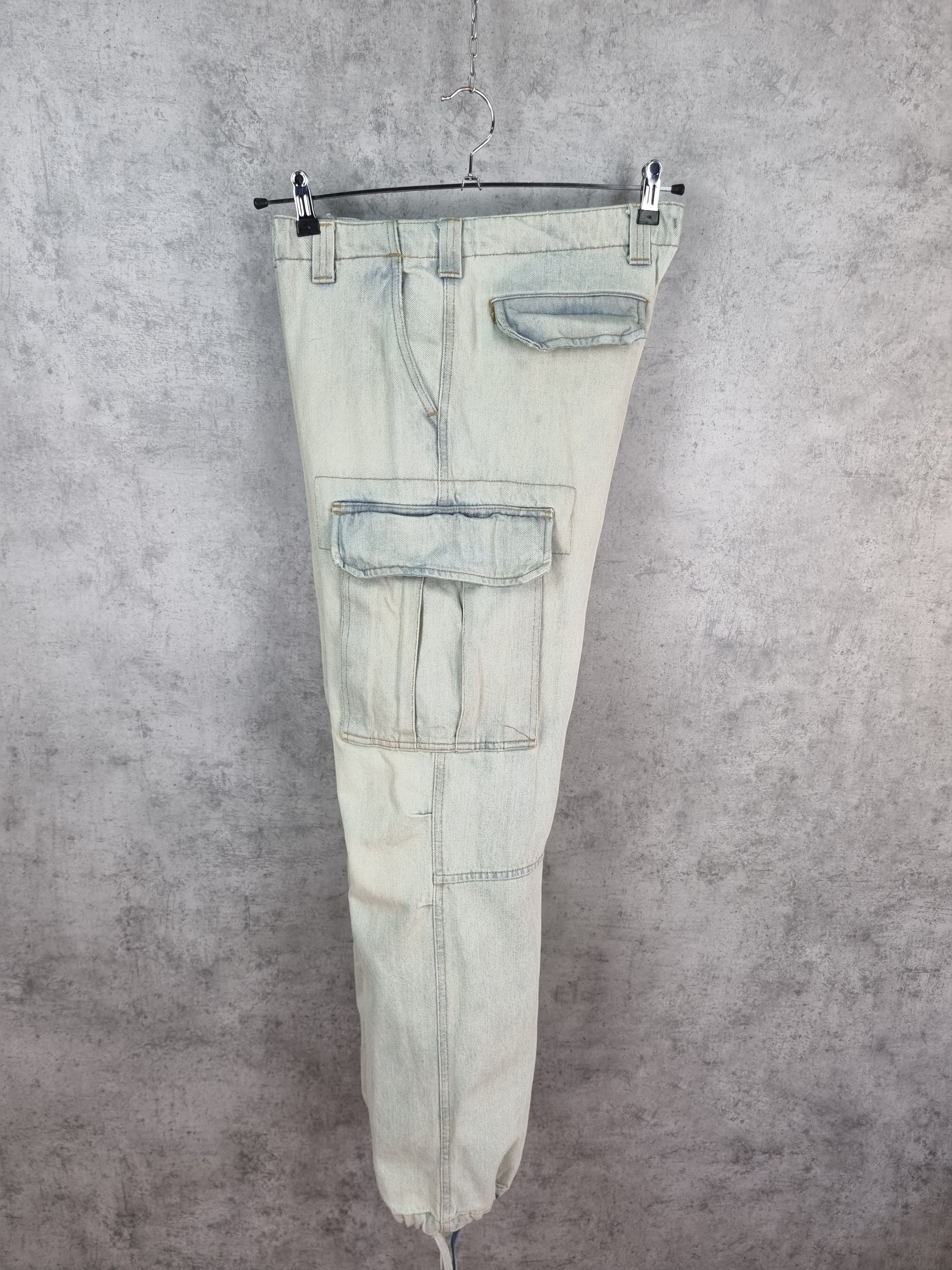 Japanese Brand × Vintage Rare Made in ITALY H&M Denim cargo Travis Scott Pants Size US 32 / EU 48 - 4 Thumbnail