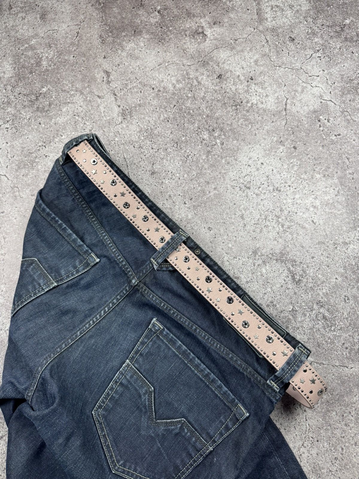 Japanese Brand 00’s NUMBER NINE STYLE GLAMOUR STAR RARE Y2K BELT VINTAGE Size ONE SIZE - 4 Thumbnail