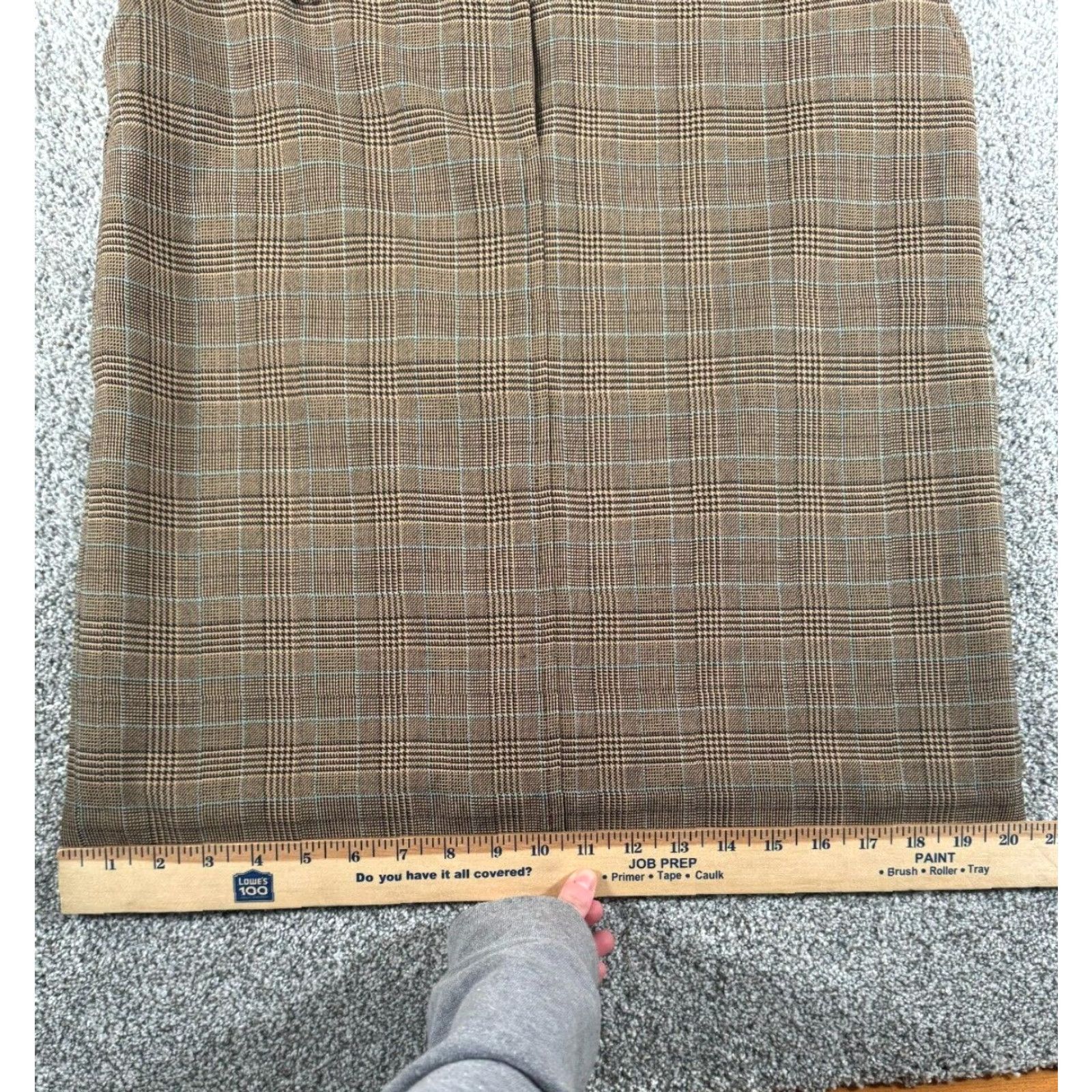 Vintage VINTAGE Petite Sophisticate Skirt Sz 12 Stretch Plaid Midi Pencil Womens 90s City Office Business Size 34" / US 12 / IT 48 - 7 Thumbnail